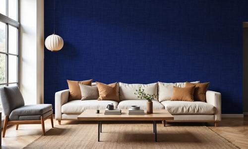 Mottled Linen Effect, Royal Blue