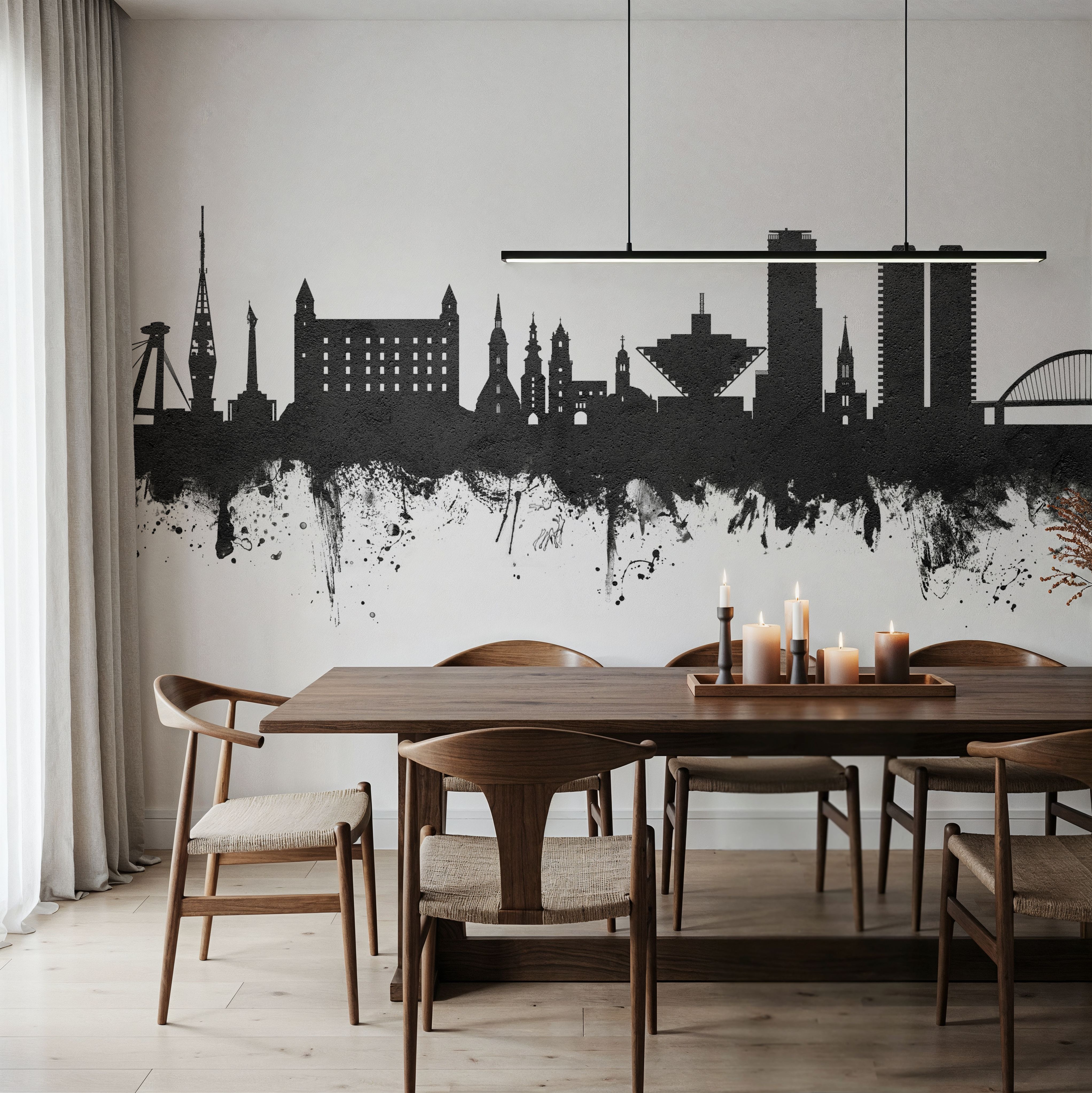 Bratislava Slovakia Skyline Black & White