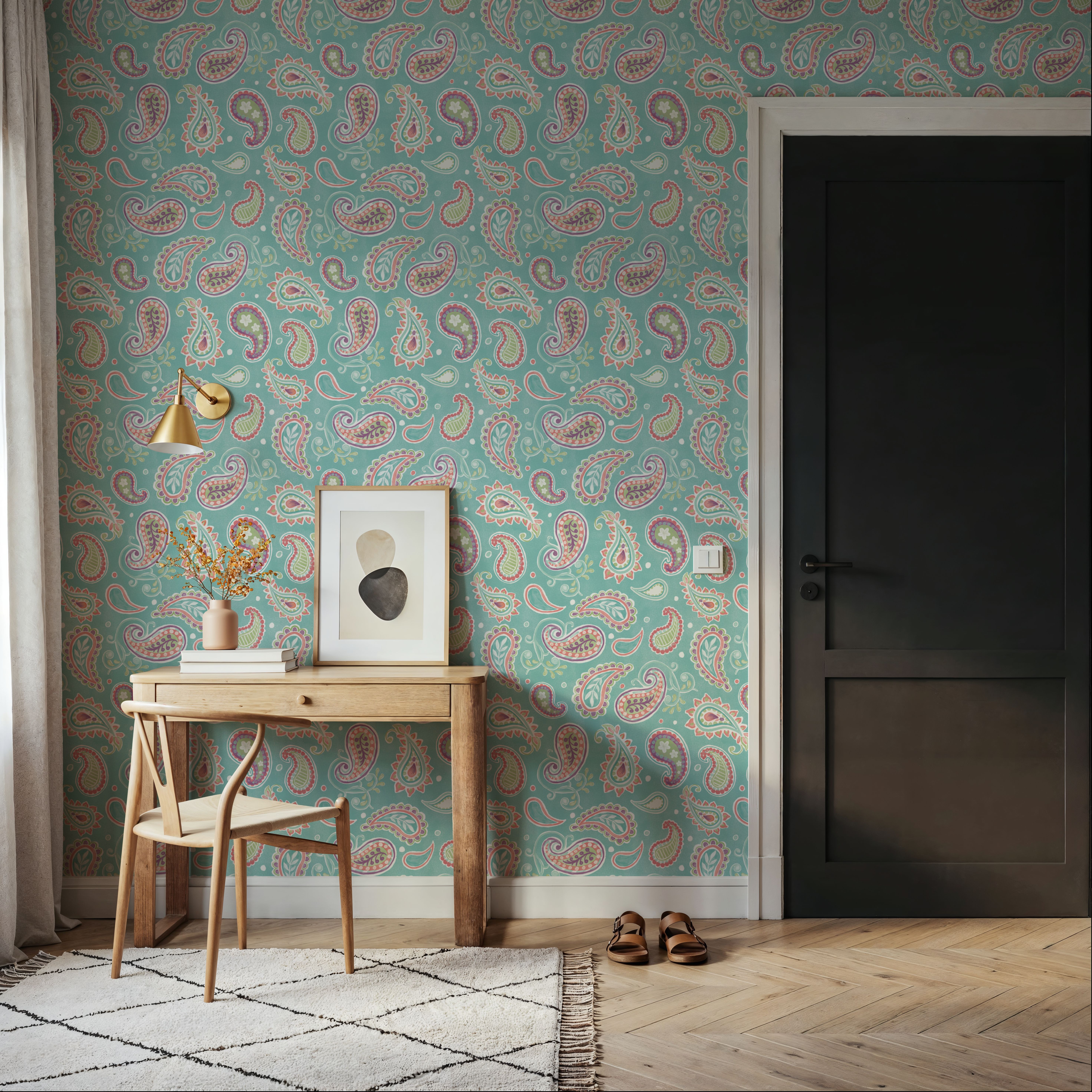 Cacti Paisley Blue