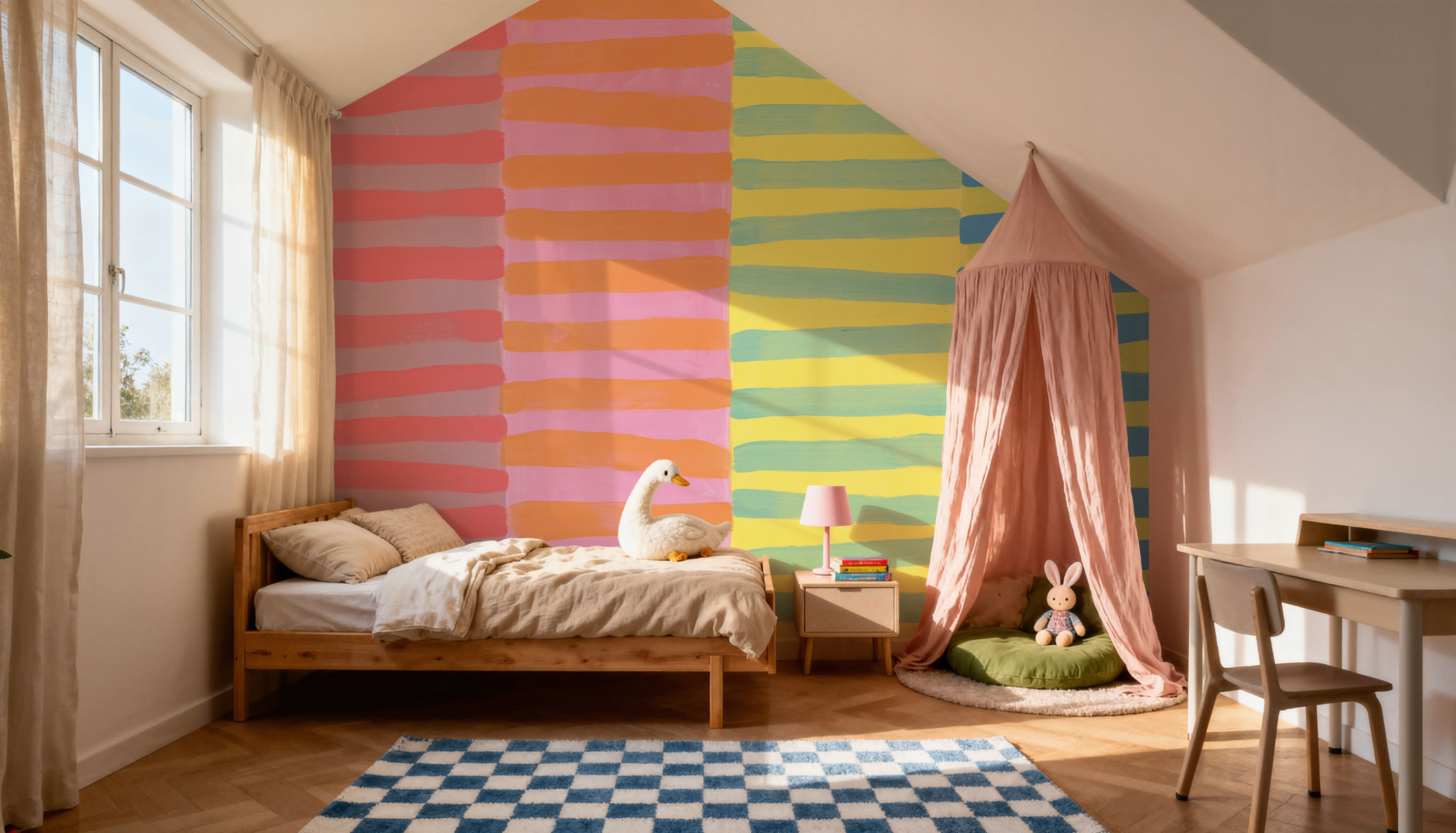 Sunny Side Stripes, Papier peint