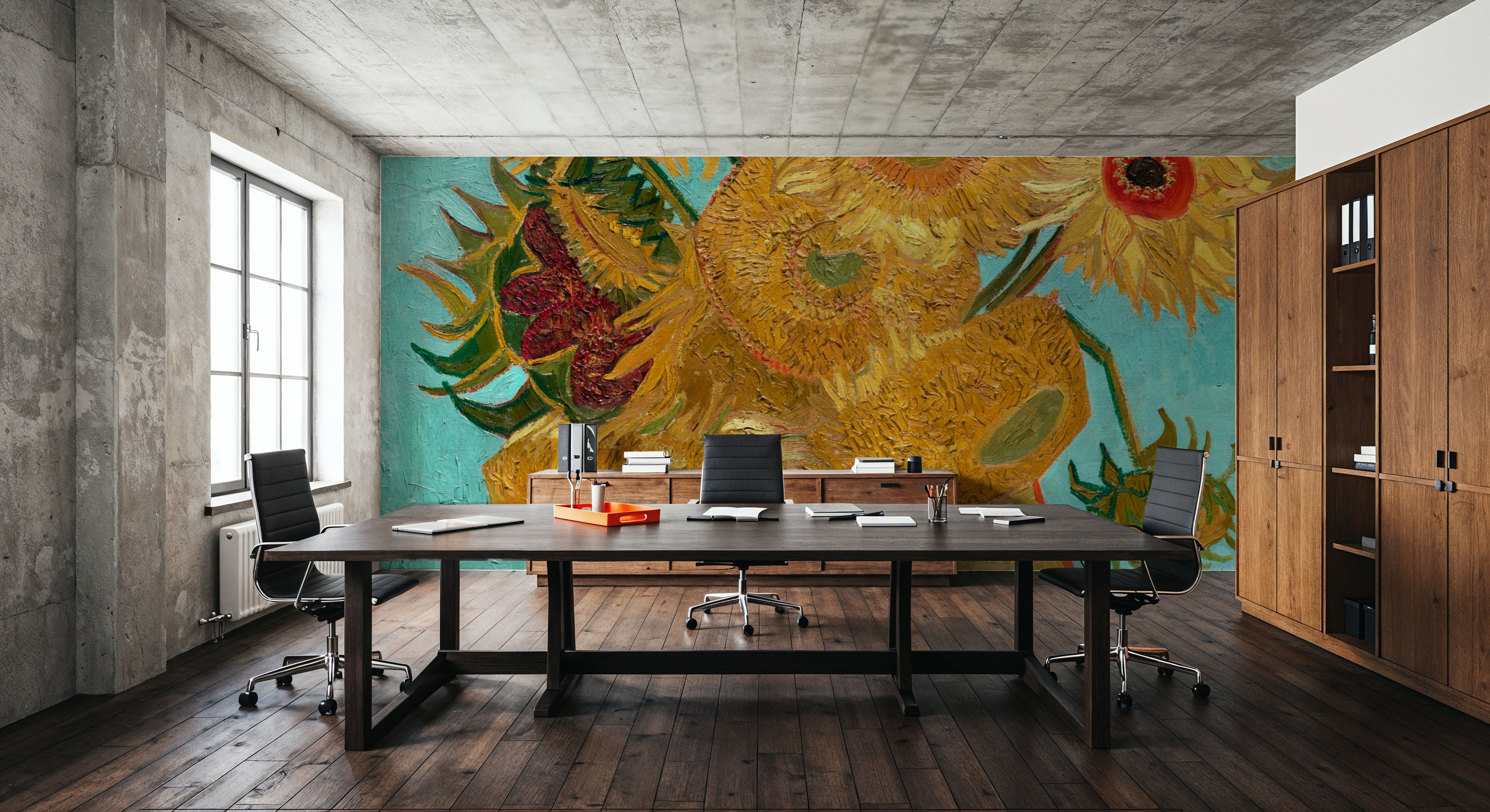 Vase with Twelve Sunflowers