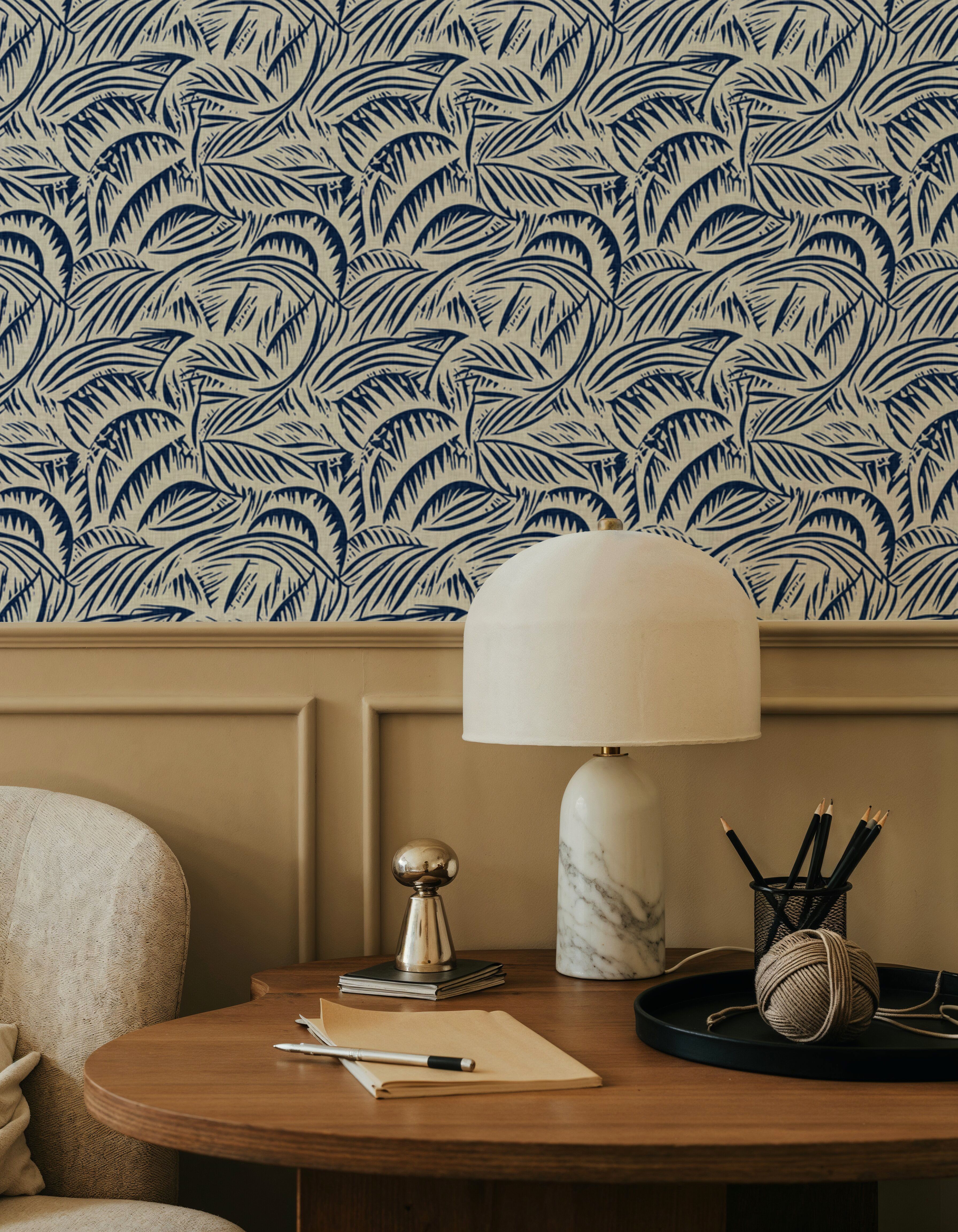 Swaying Leaves, Royal Blue