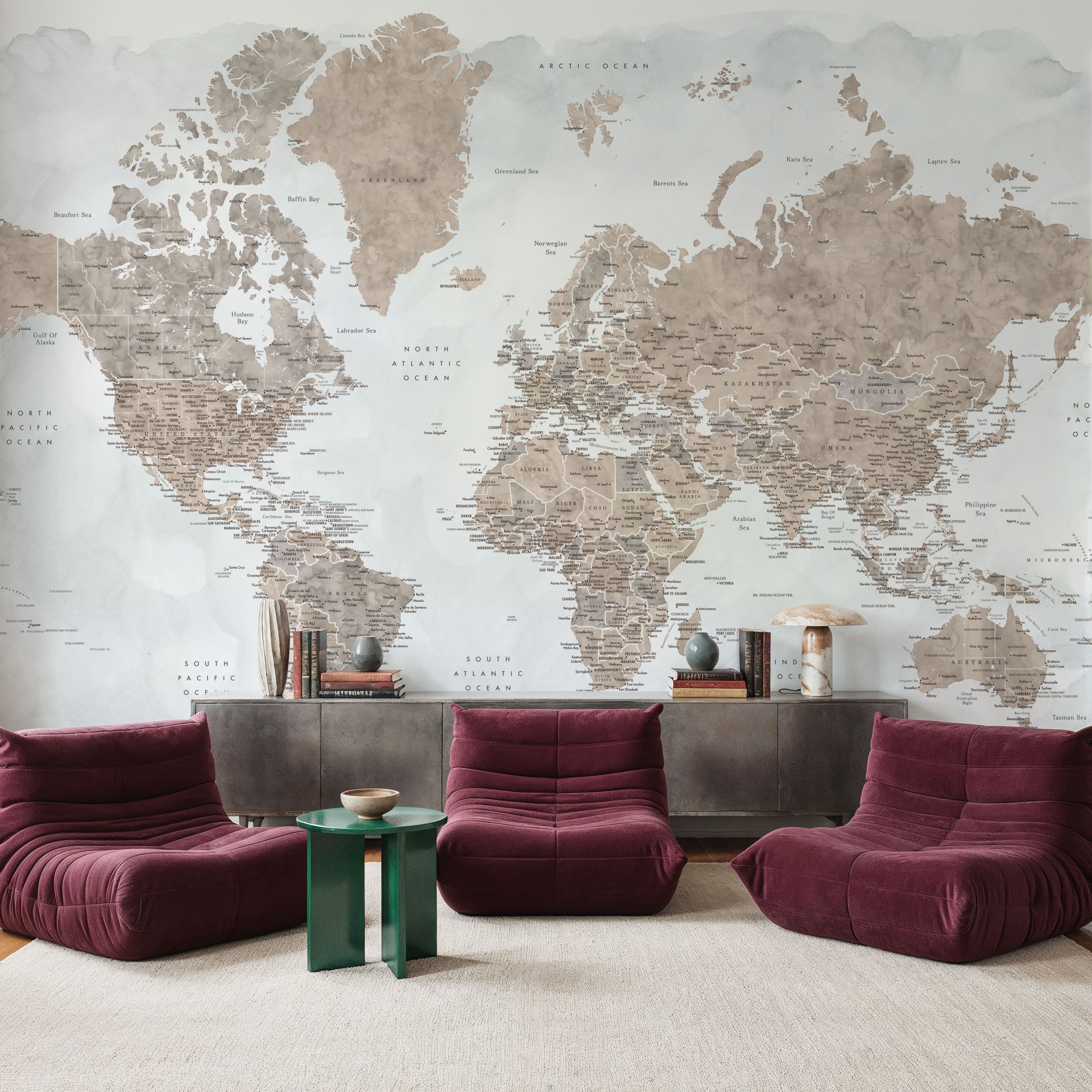 World Map Cities - Calista