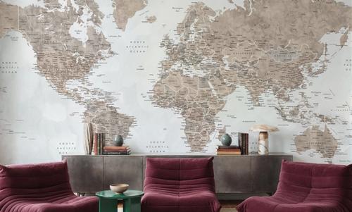 World Map Cities - Calista