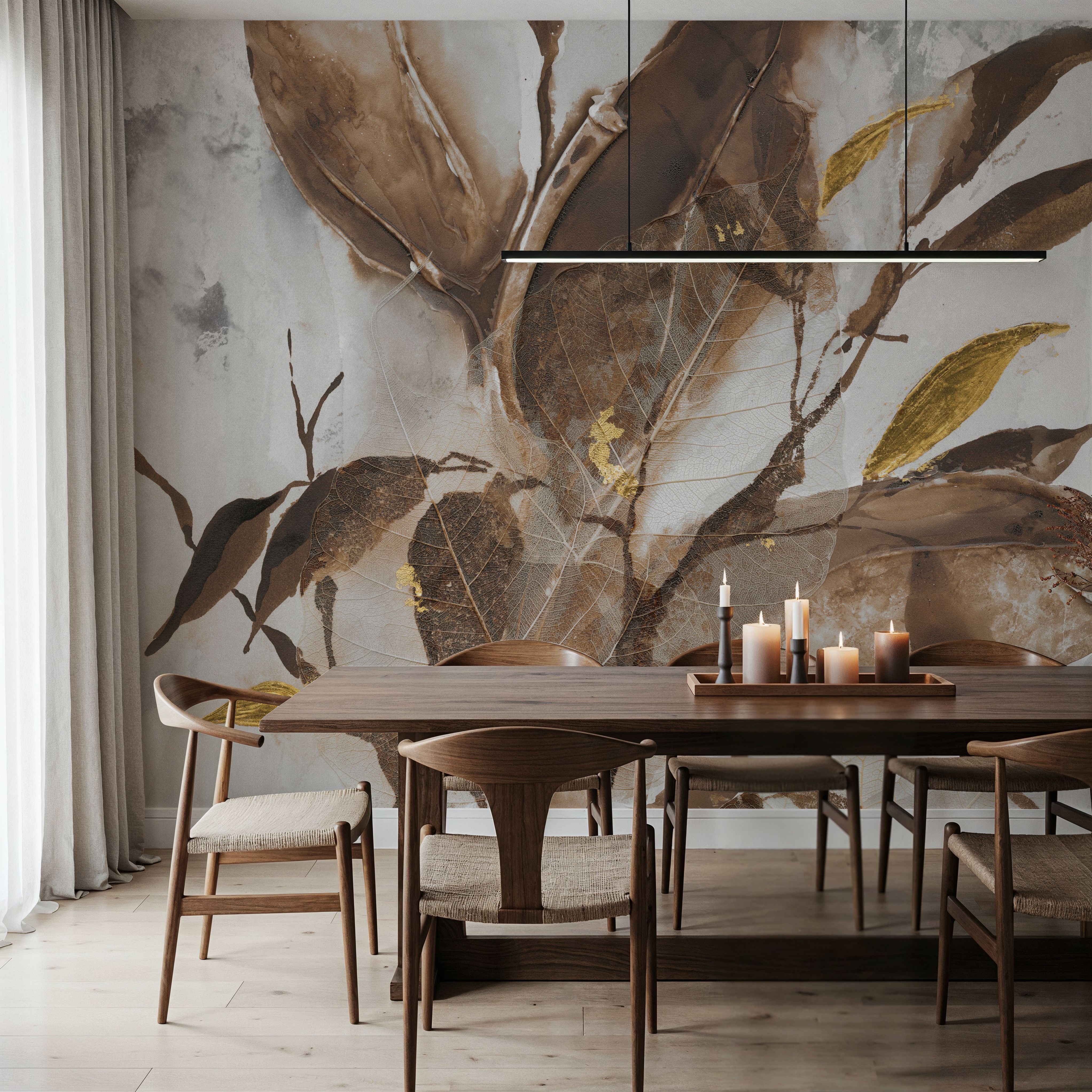 Gilded Leaf Collage I