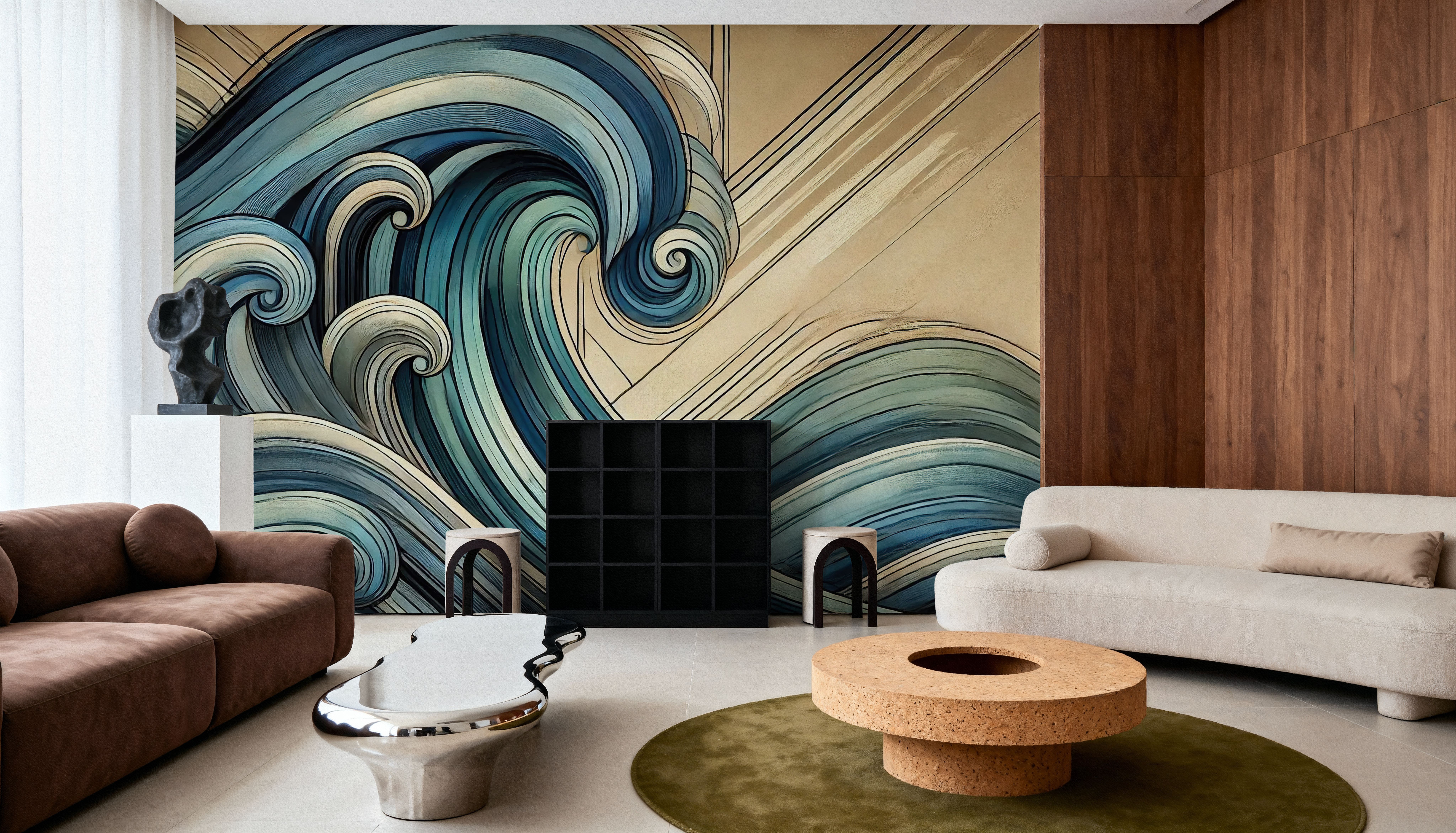 Ocean Waves in Art Deco