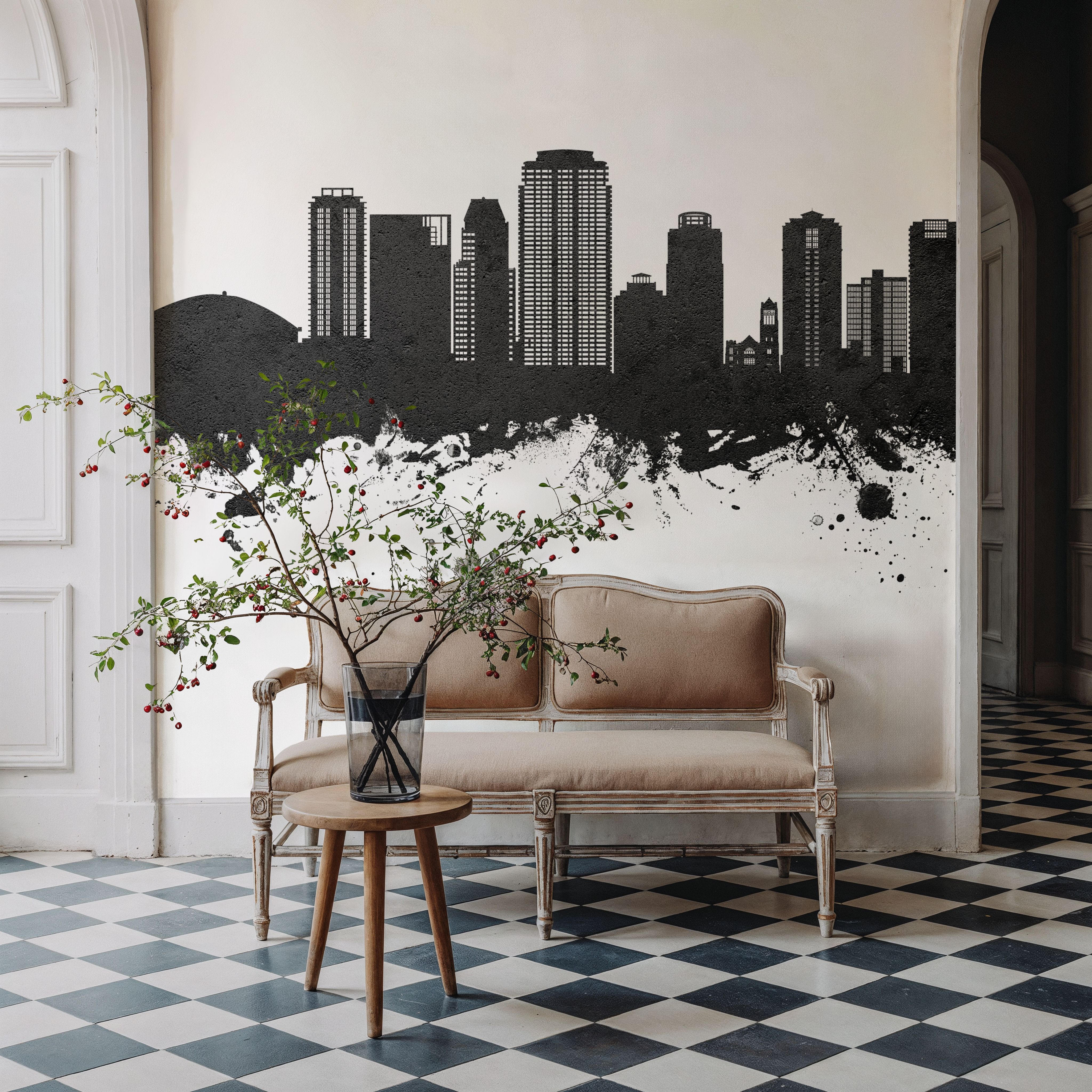 St Petersburg Florida Skyline Black & White