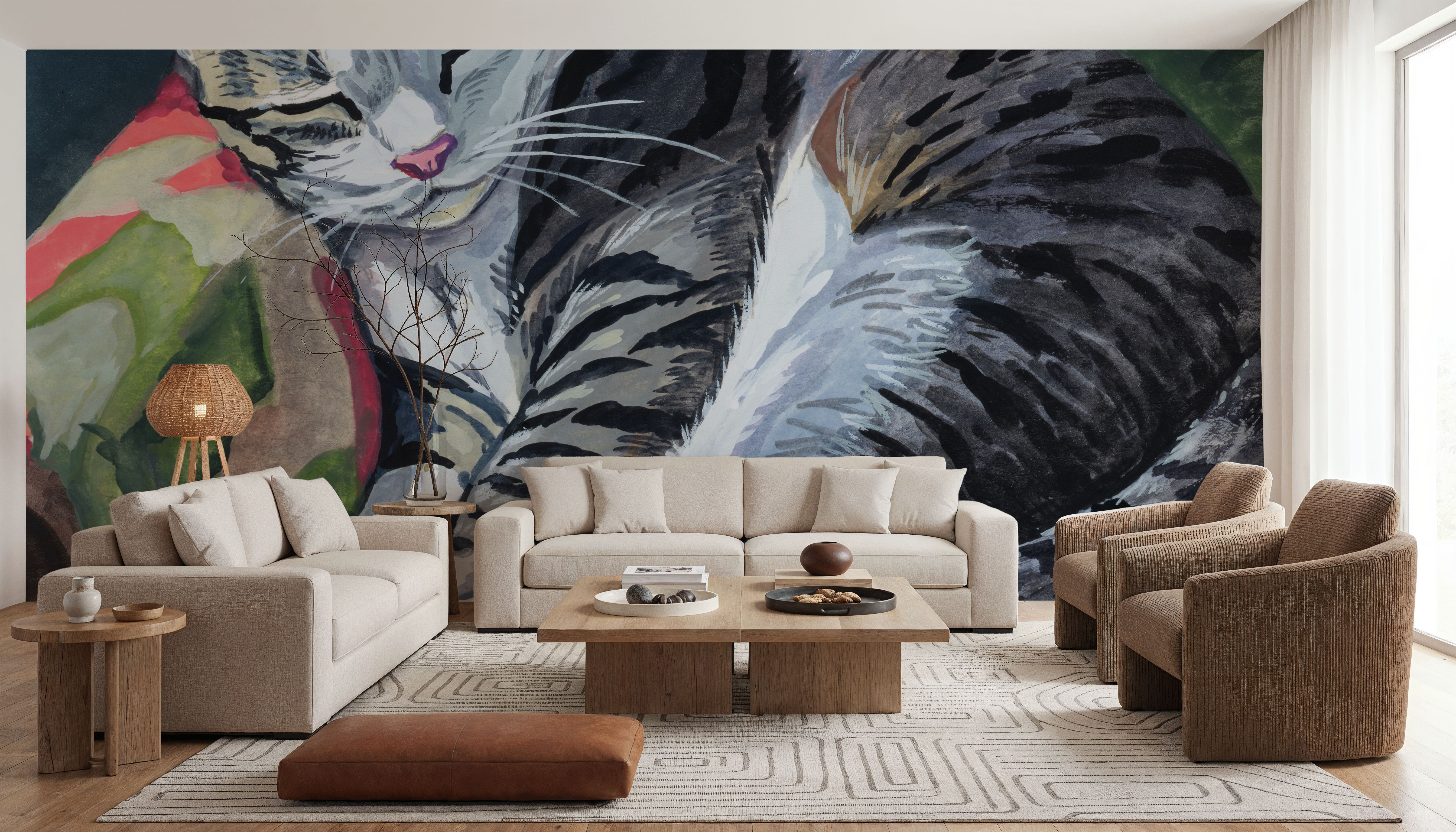 Cat Nap in Sunshine, Wallpaper