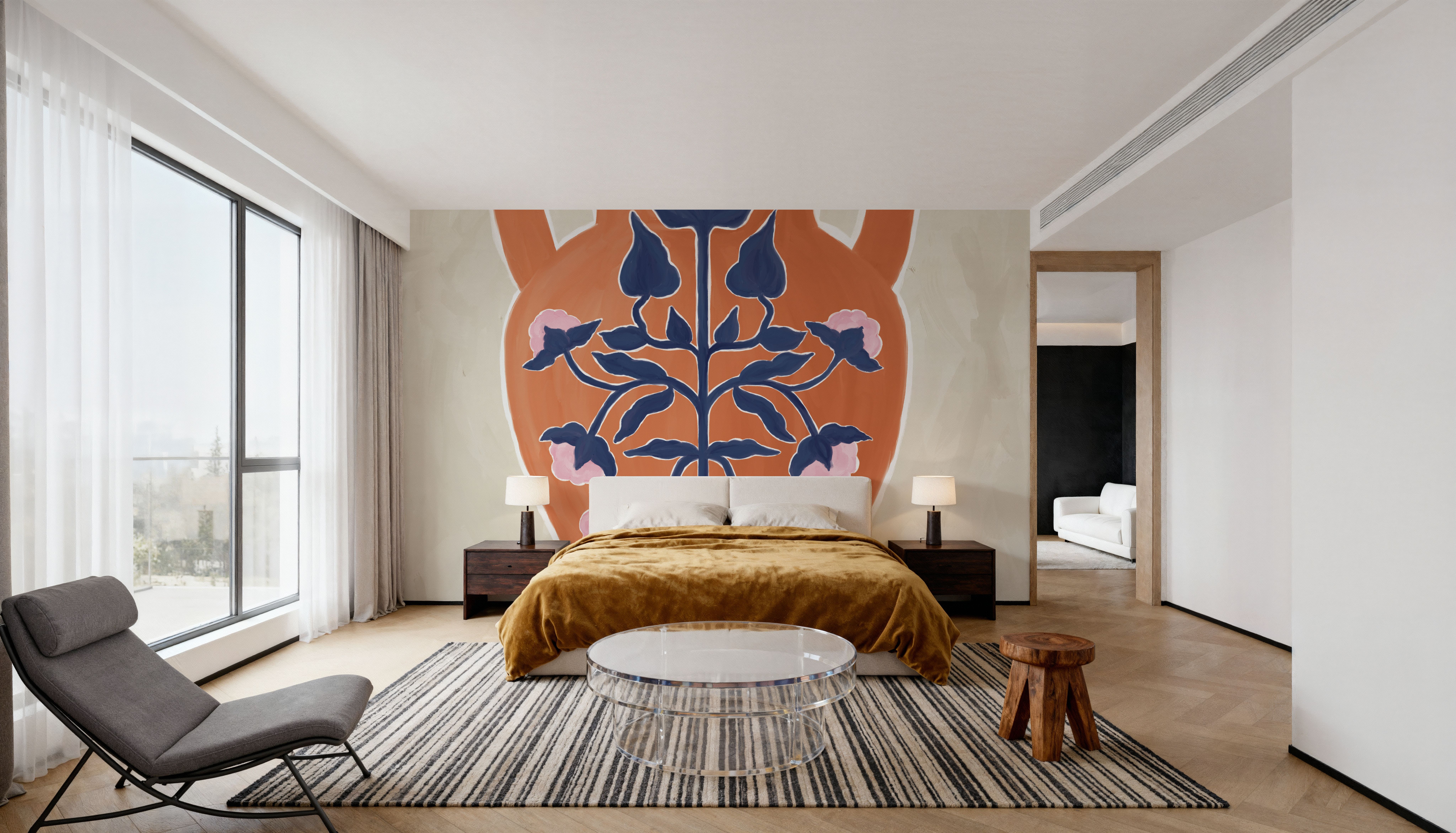 Folk Style Vessel II, Wallpaper