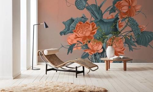 Humble Blooms - Peach and Teal