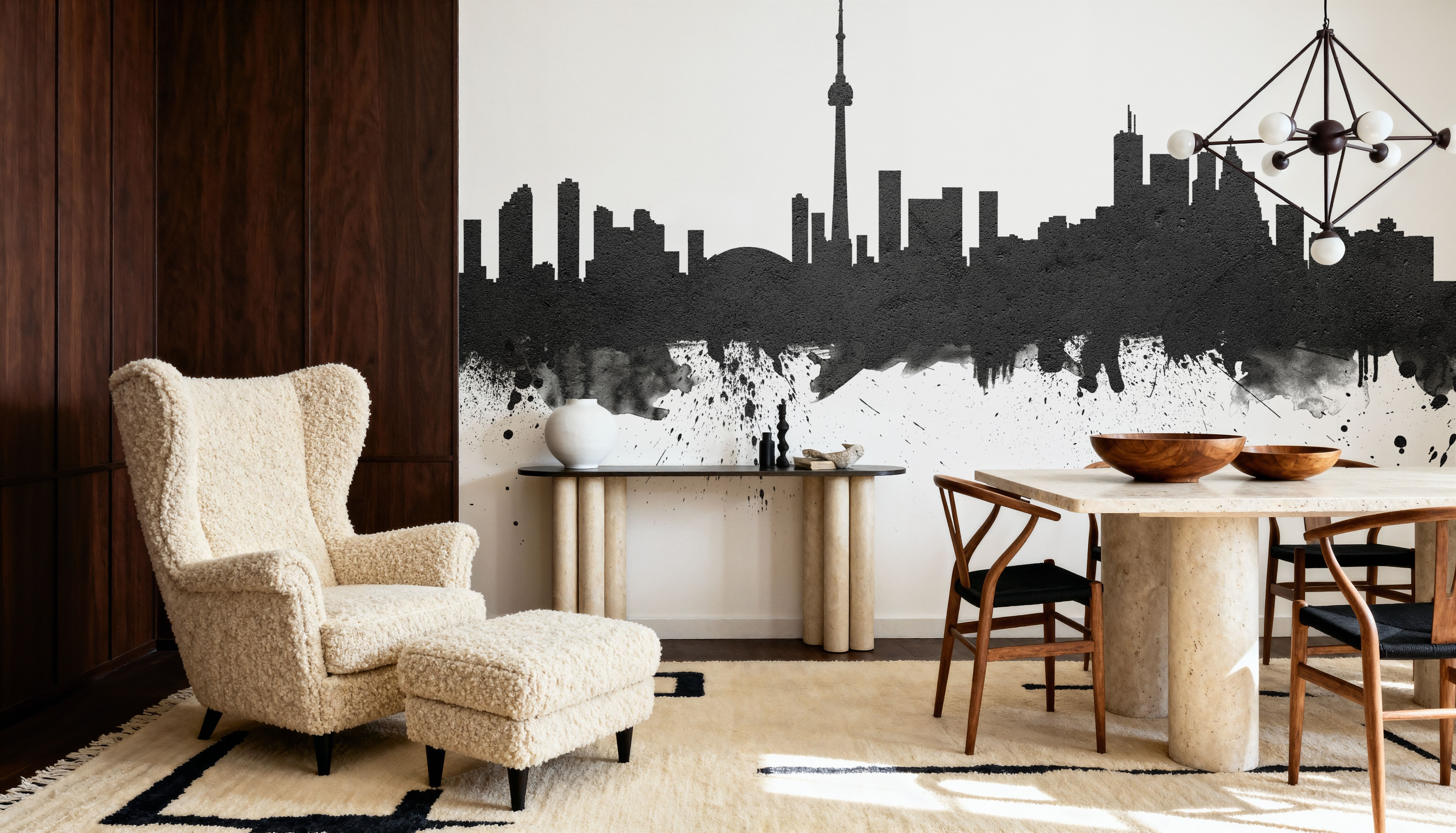 Toronto Canada Skyline Black & White