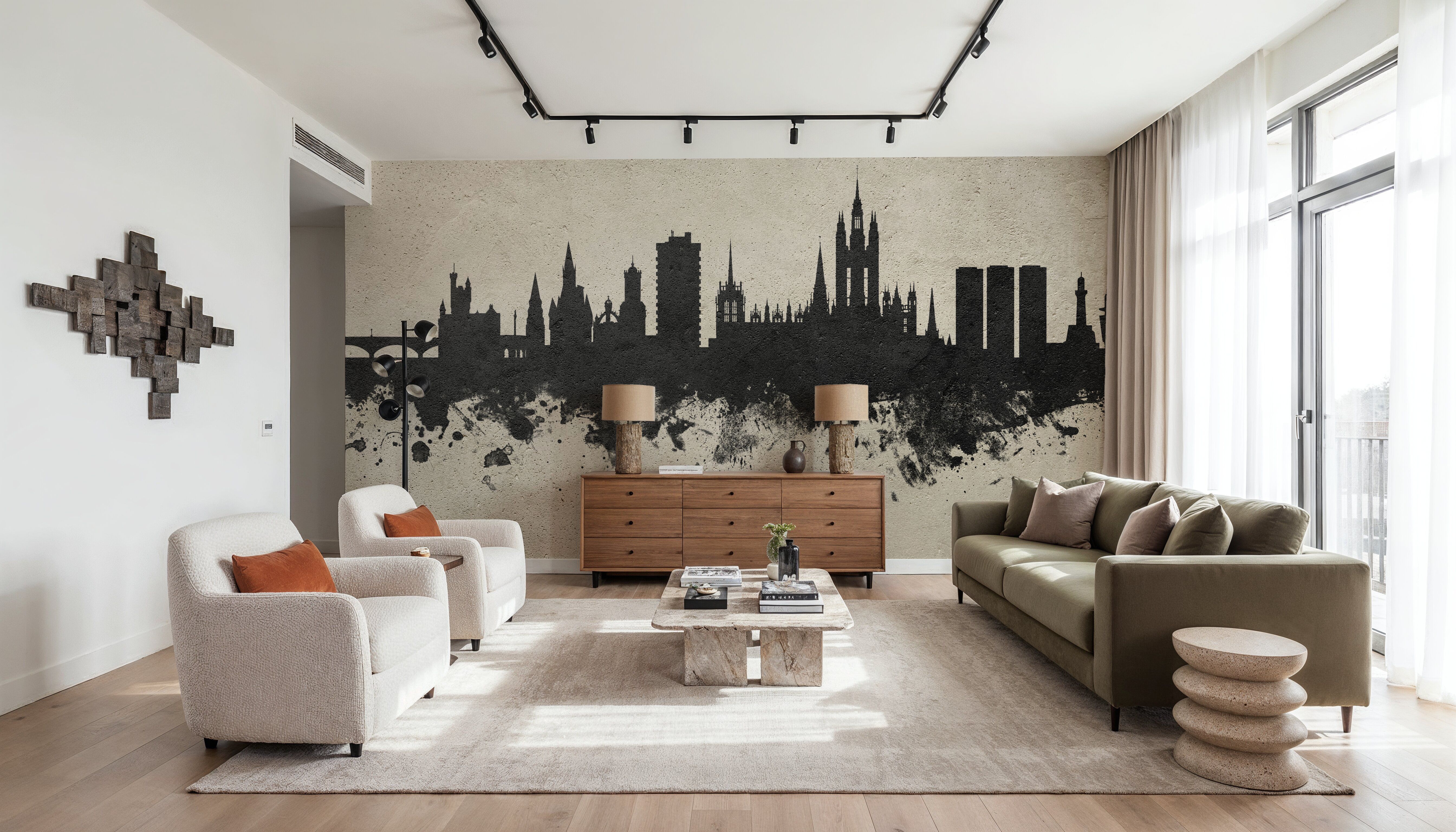 Aberdeen Scotland Skyline Concrete, Papier peint