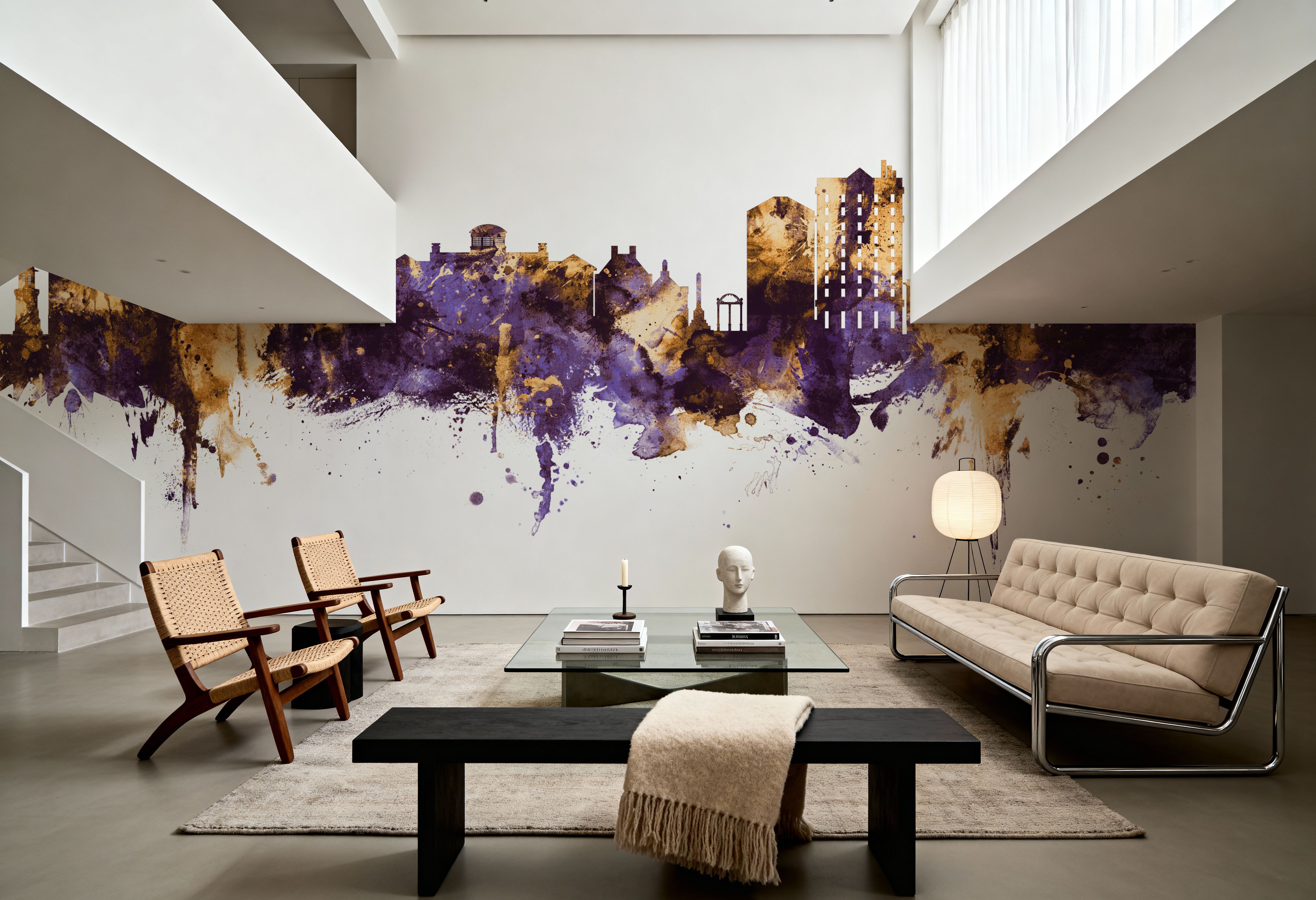 Athens Georgia Skyline Purple & Gold