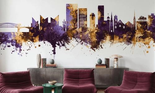 Chattanooga Tennessee Skyline Purple & Gold
