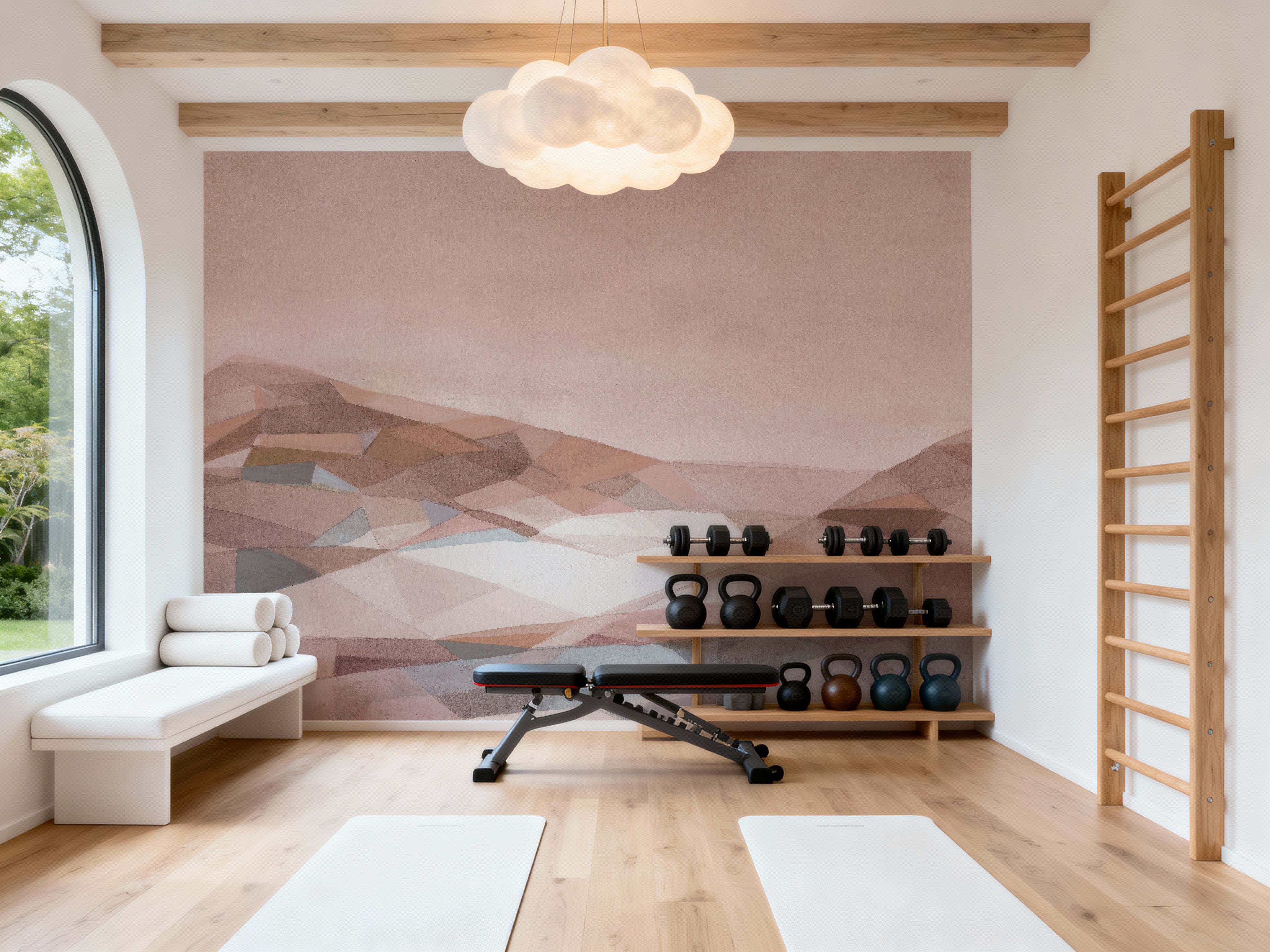 Warm Geometric Mountain, Wallpaper