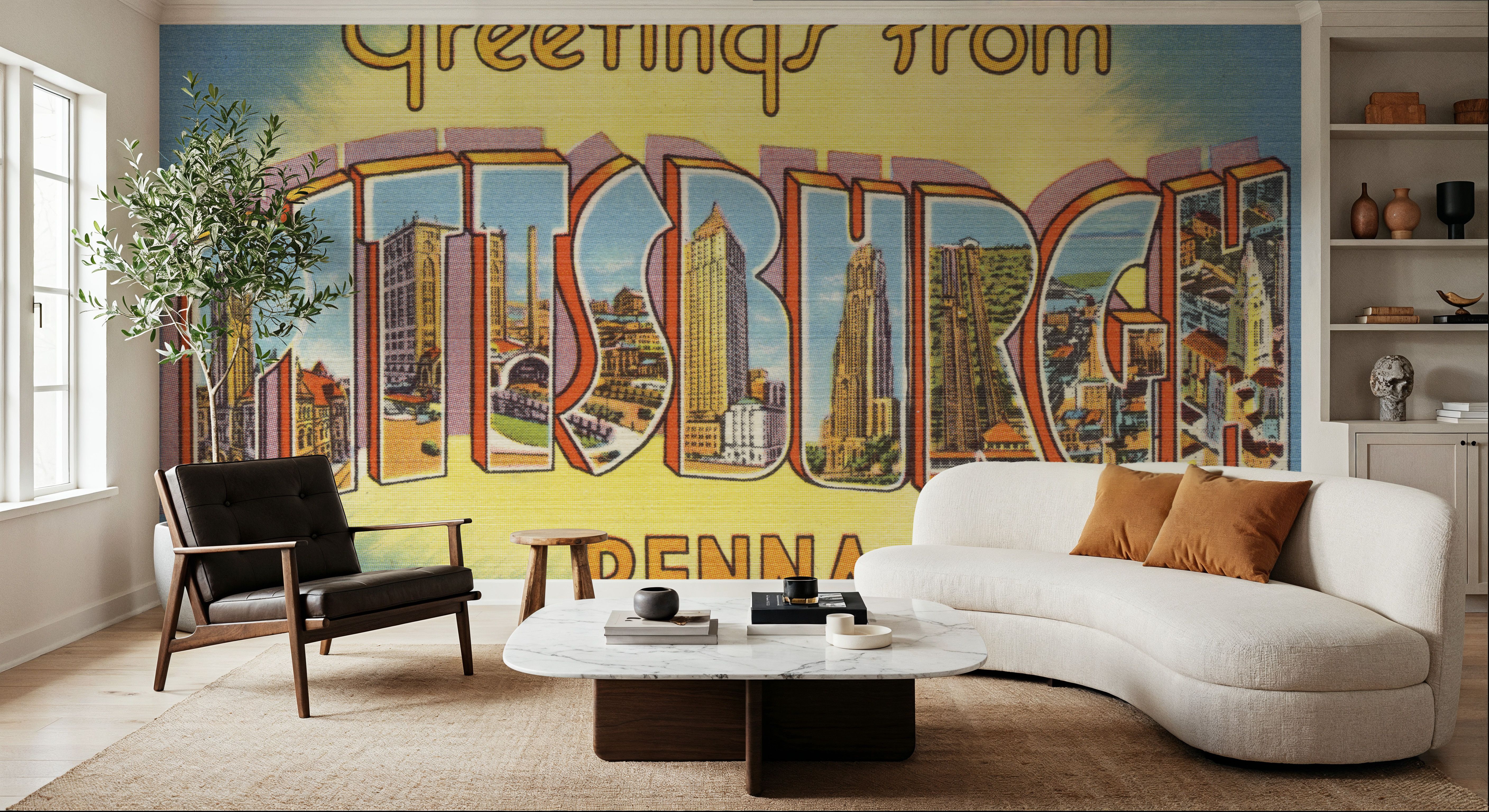 Greetings from Pittsburgh - Screenprint Postcard