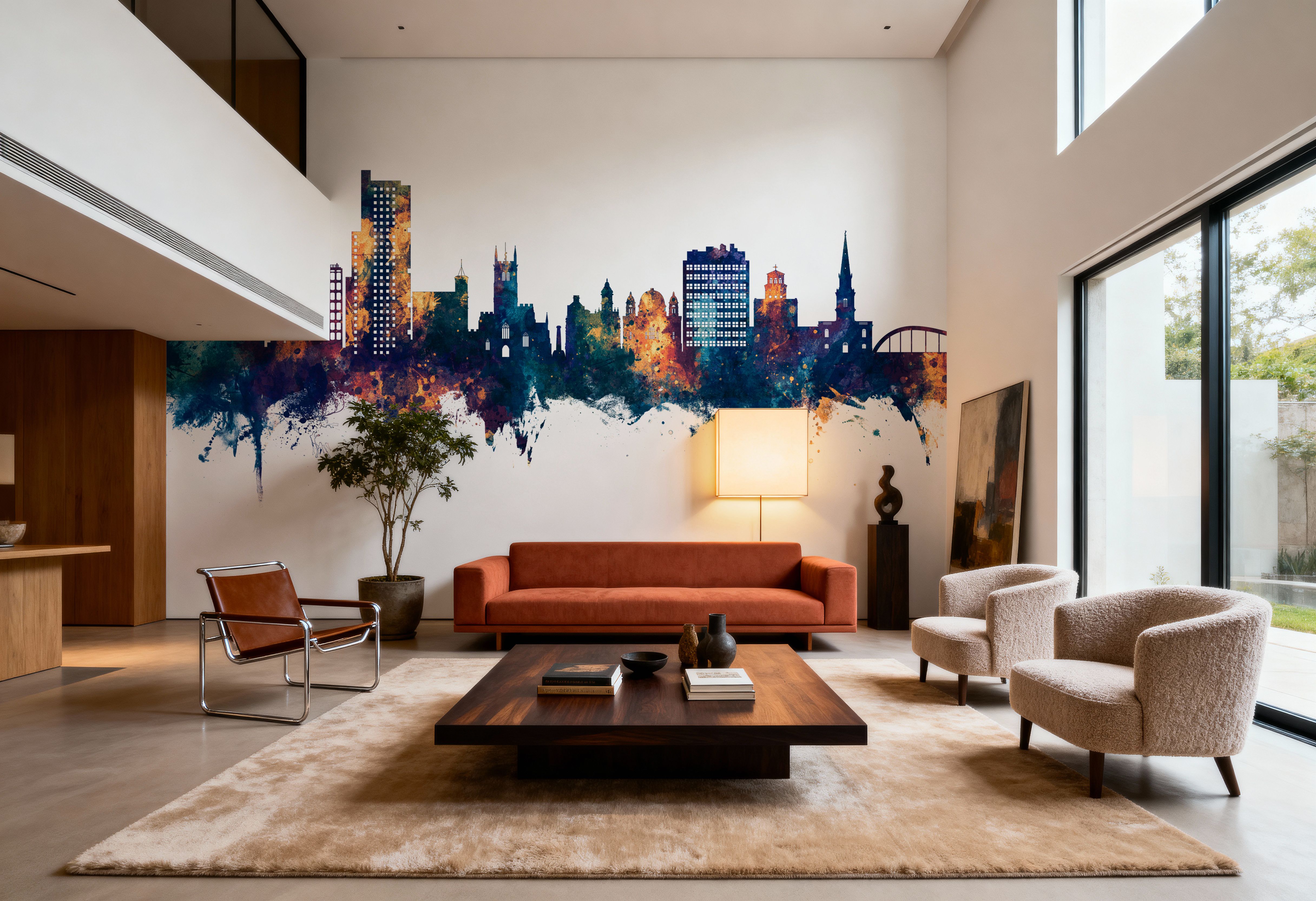 Wolverhampton England Skyline Blue & Bronze