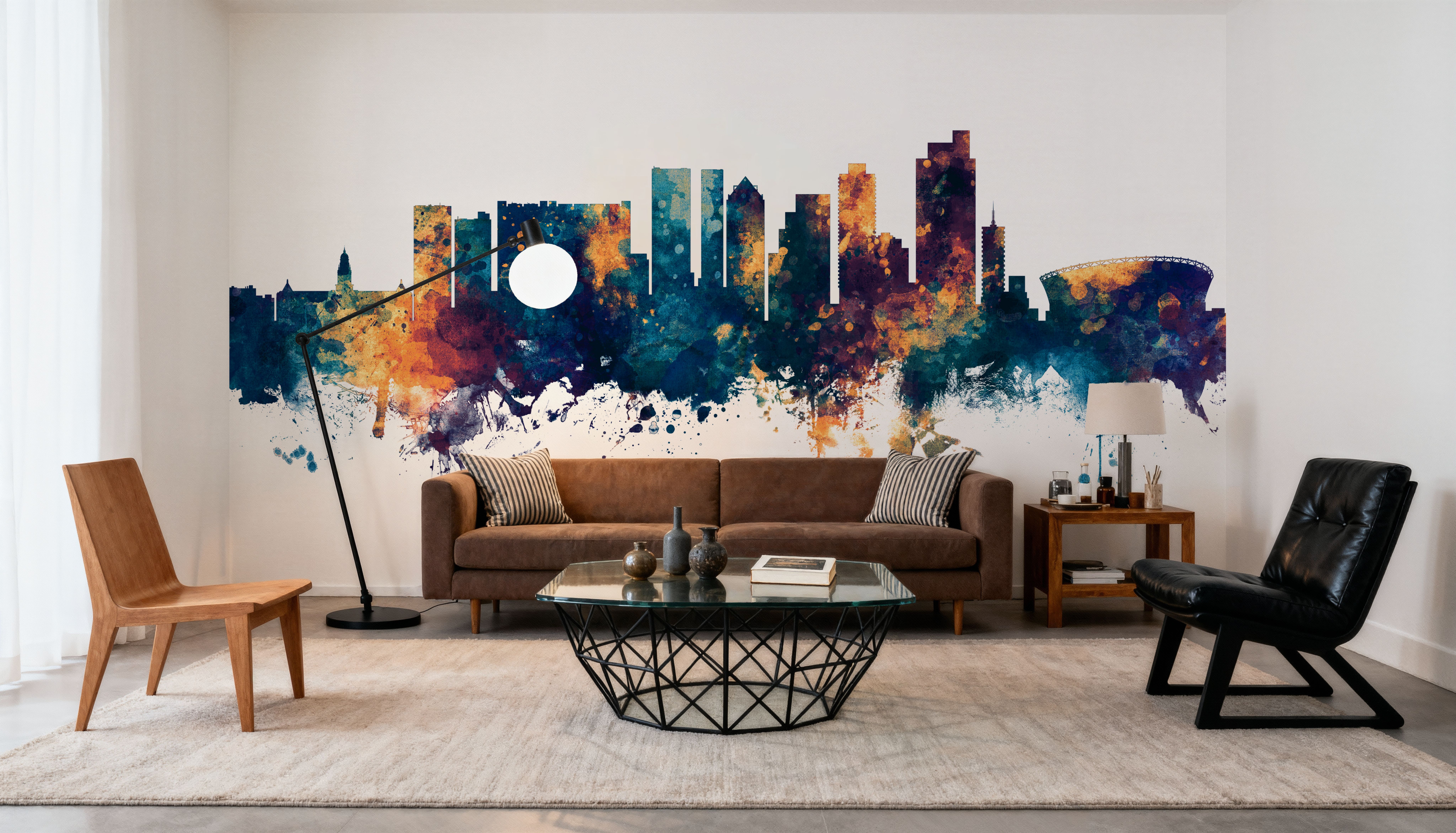 Cape Town Skyline Blue & Bronze