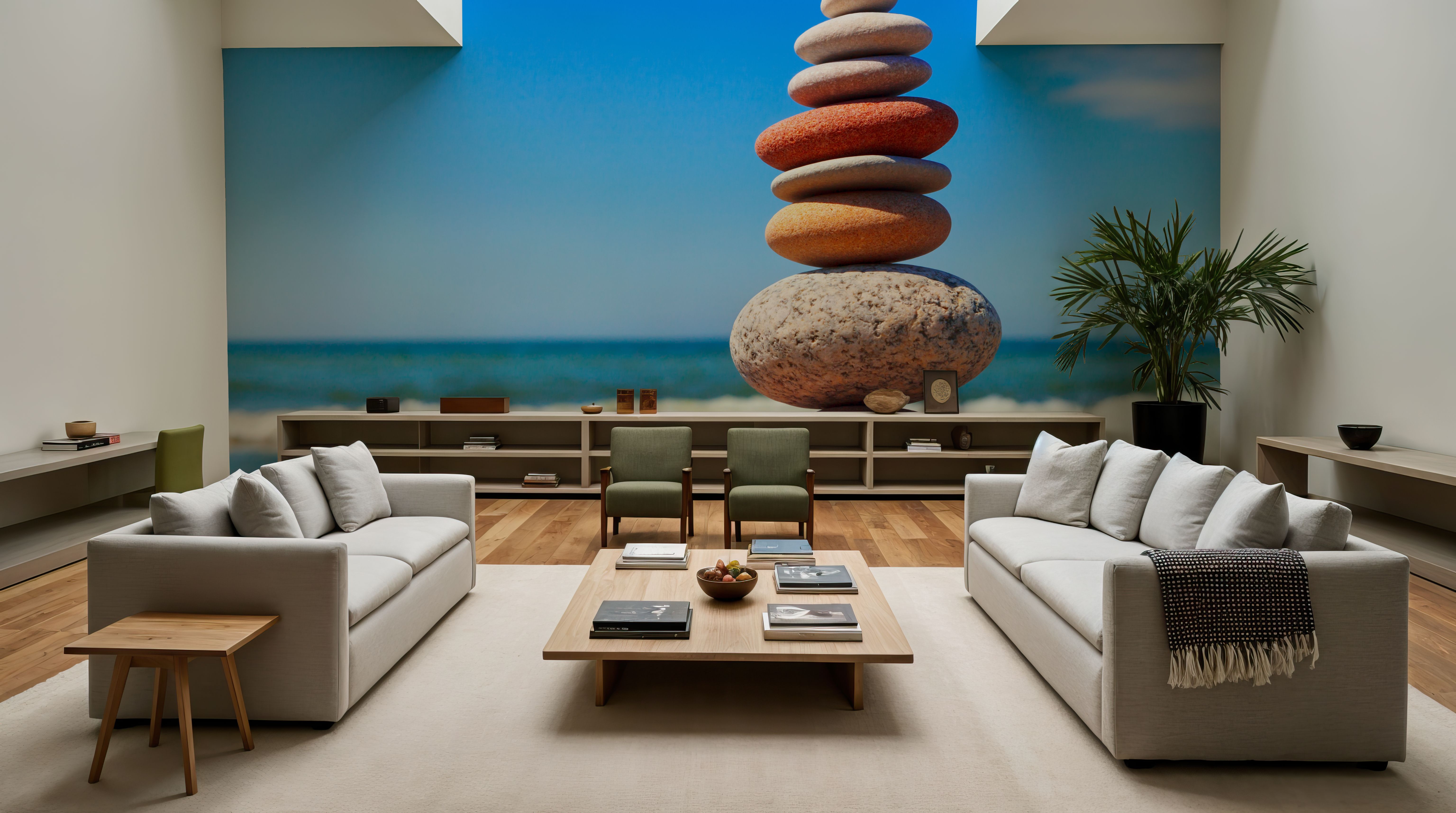 Multicolored Pebble Tower