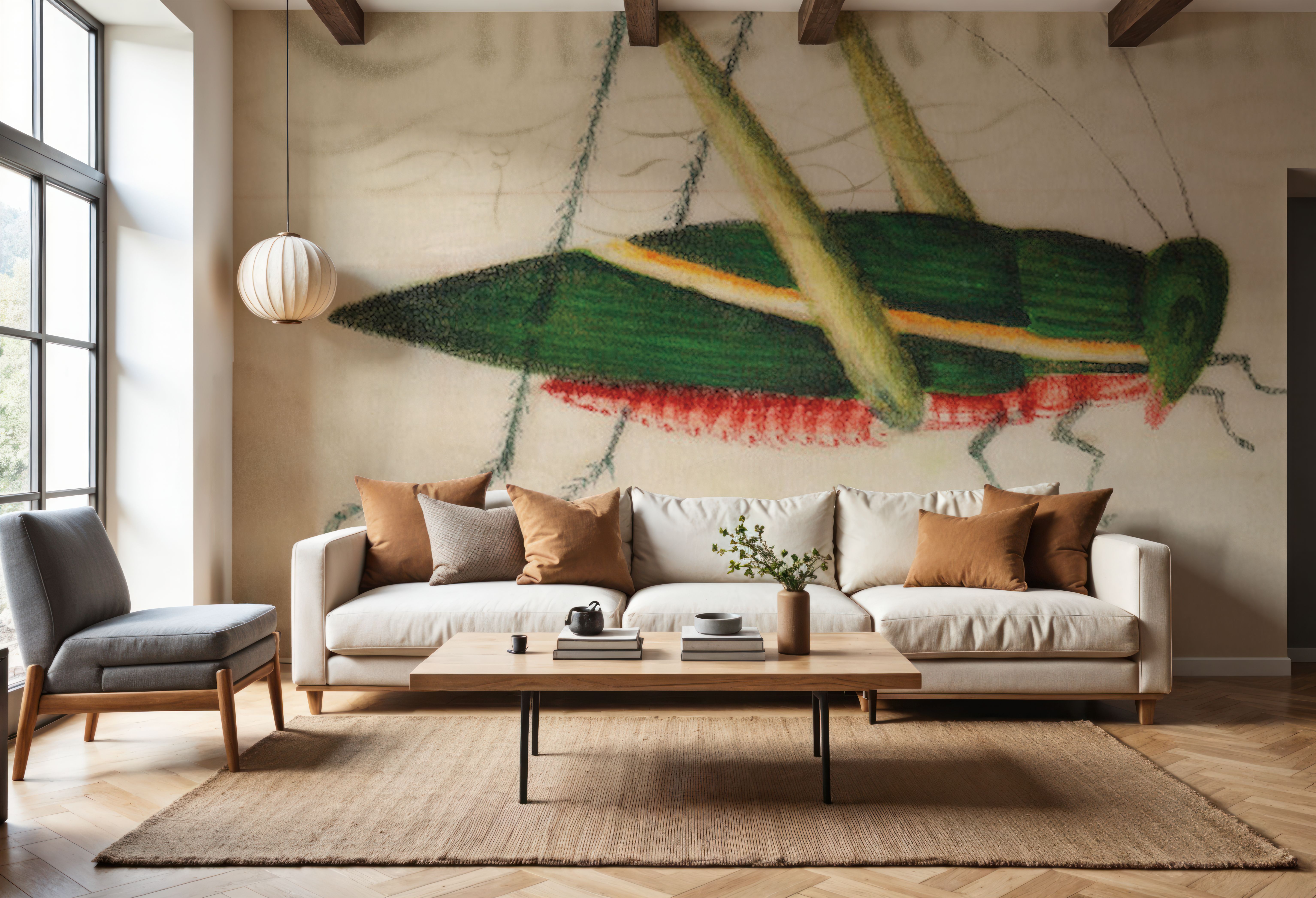 Vintage Green Grasshopper