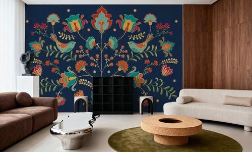 Folk Floral I Dark