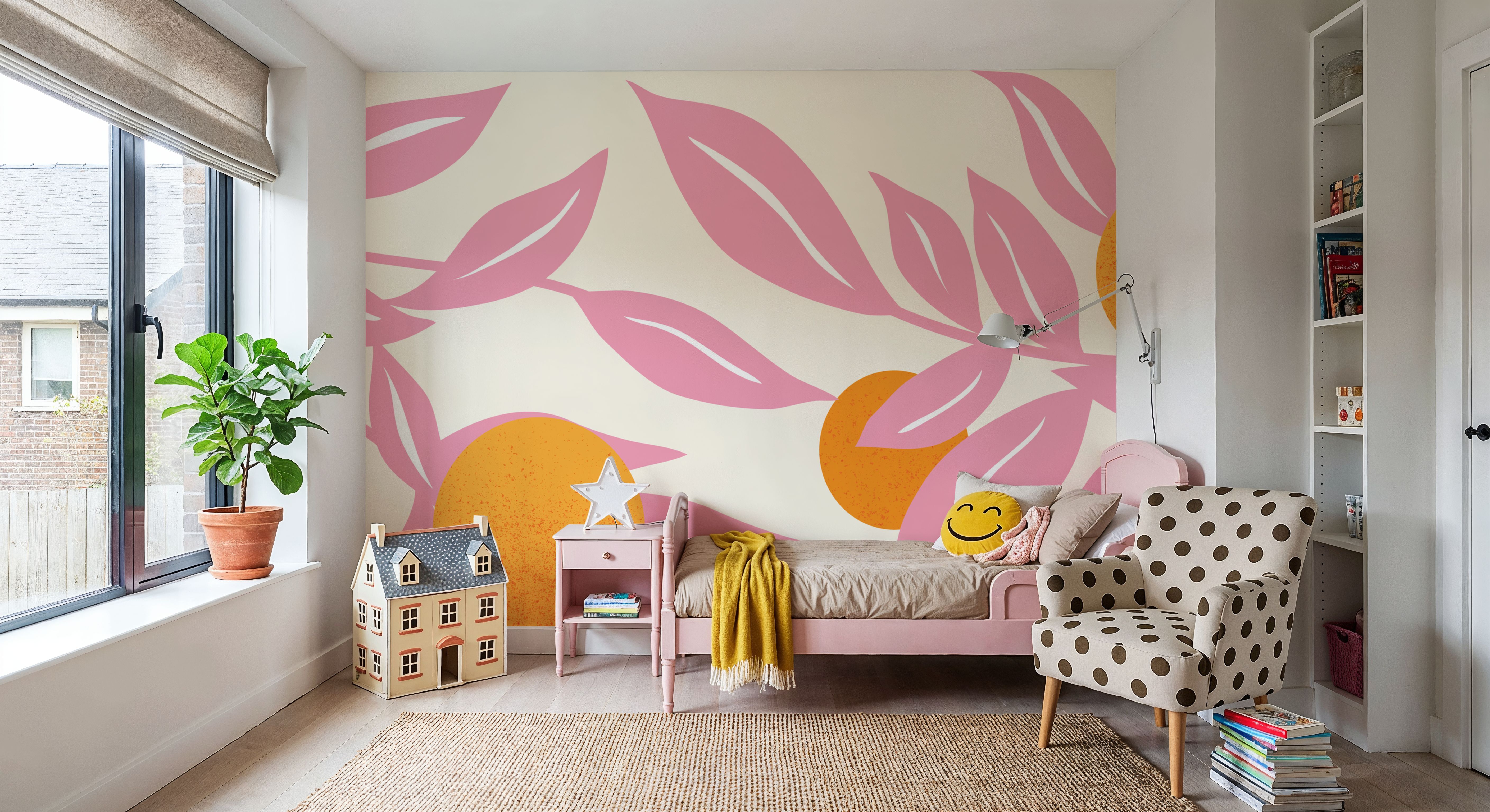 Stylized Flowers in Pink