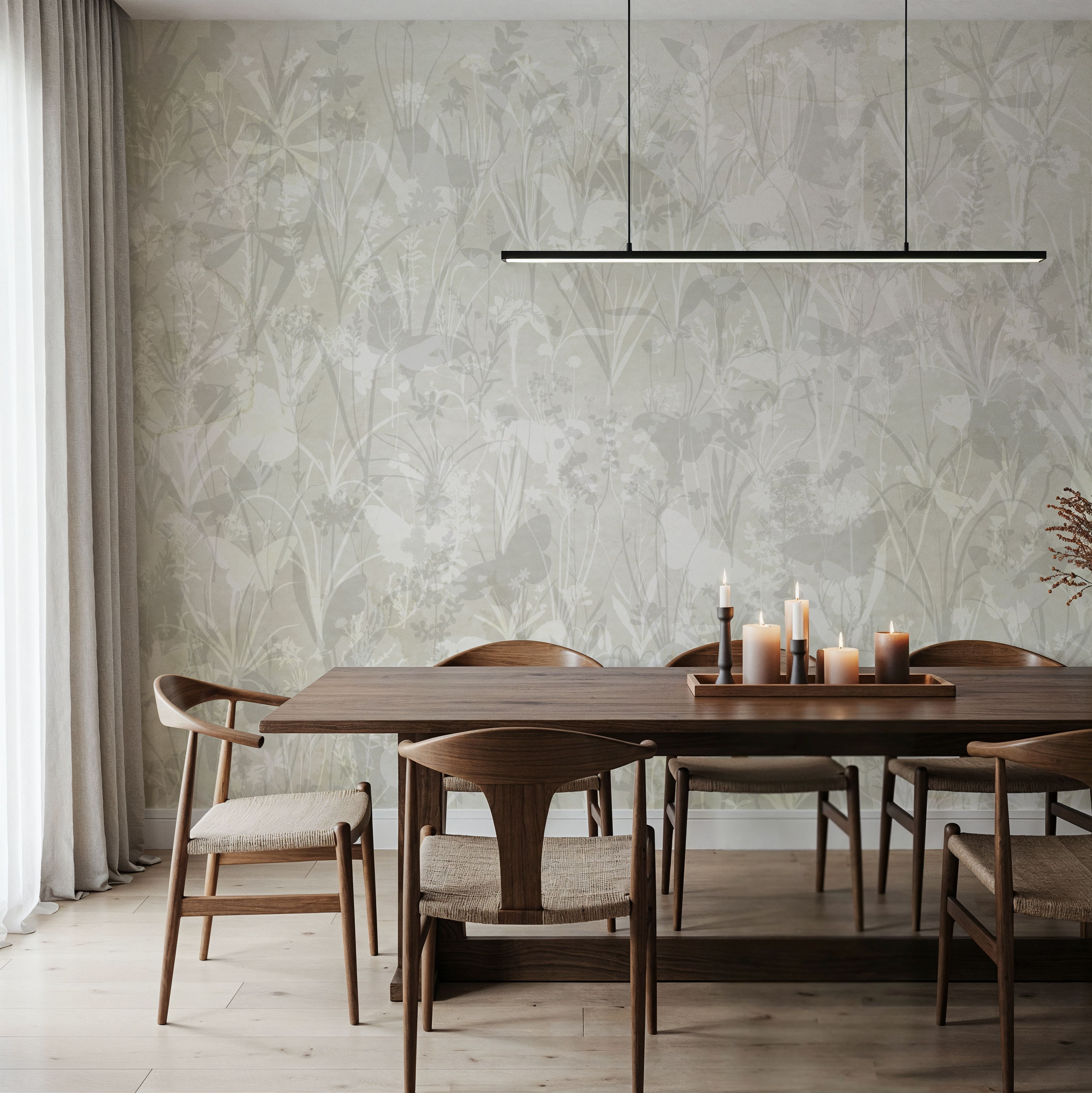 Herbals and Butterflies Double Silhouette Yellow