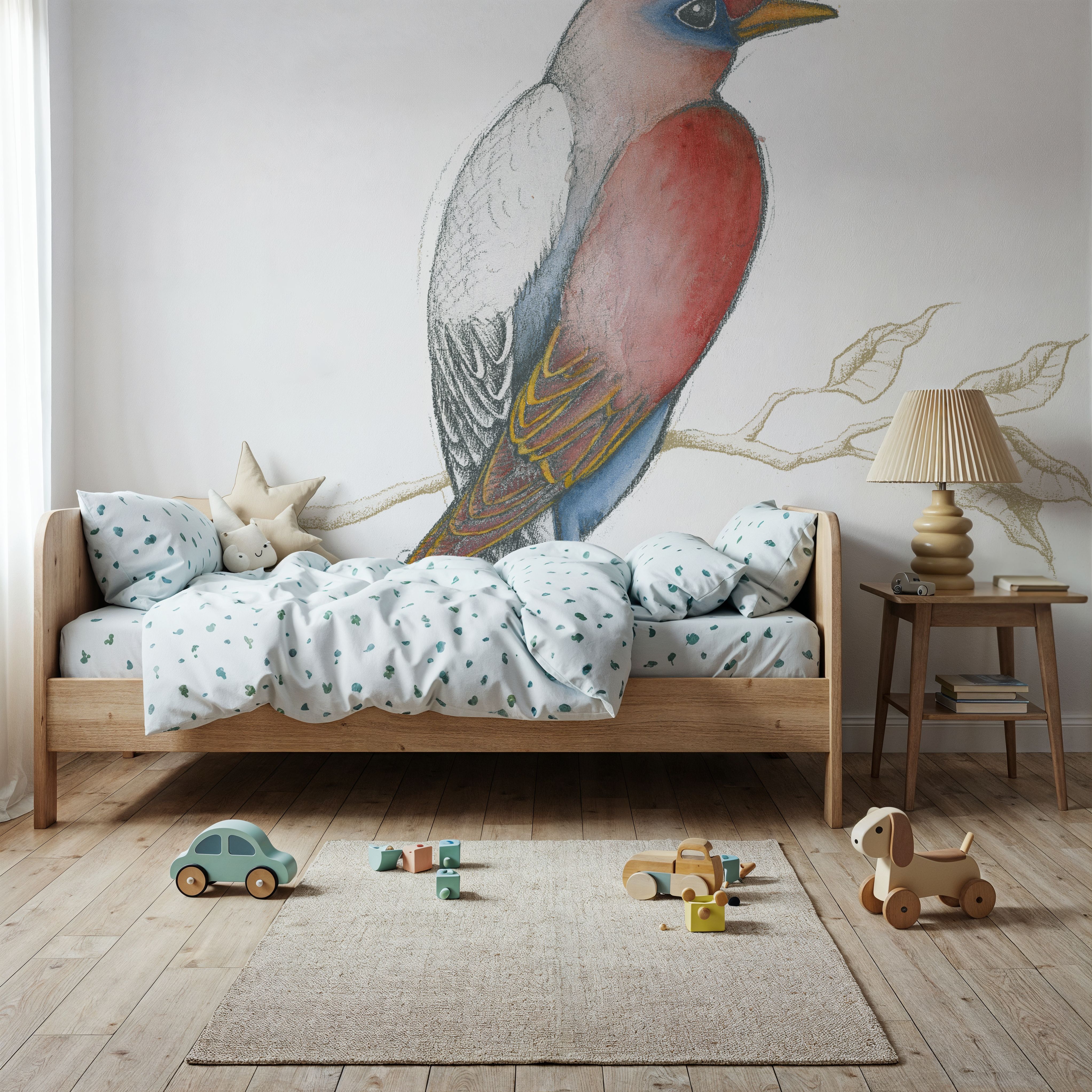 Arts and Crafts Birds I on White