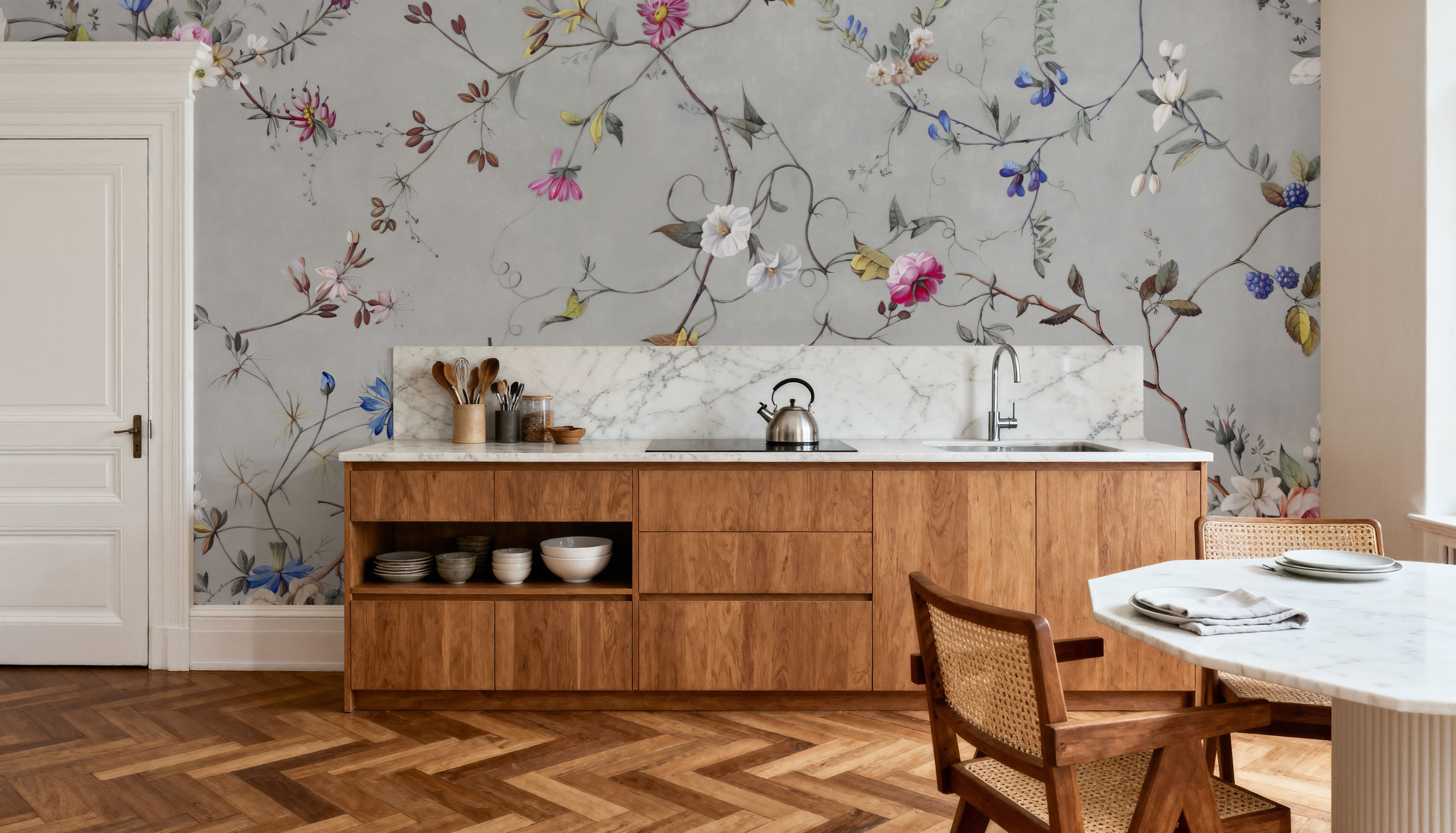 Floral Heaven, Vibrant, Wallpaper