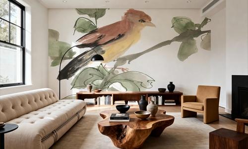Bird and Leaves III