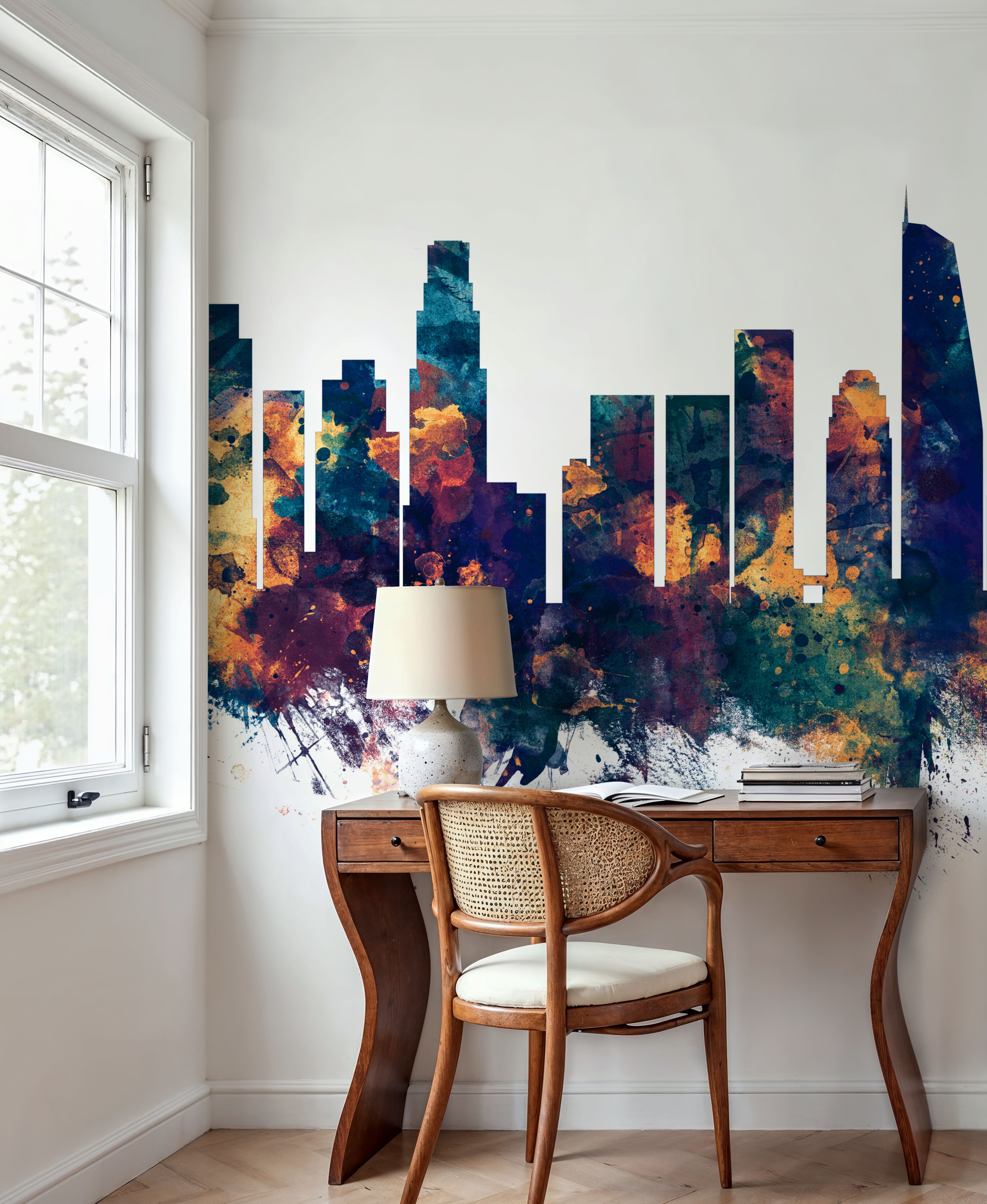 Los Angeles Skyline Blue & Bronze