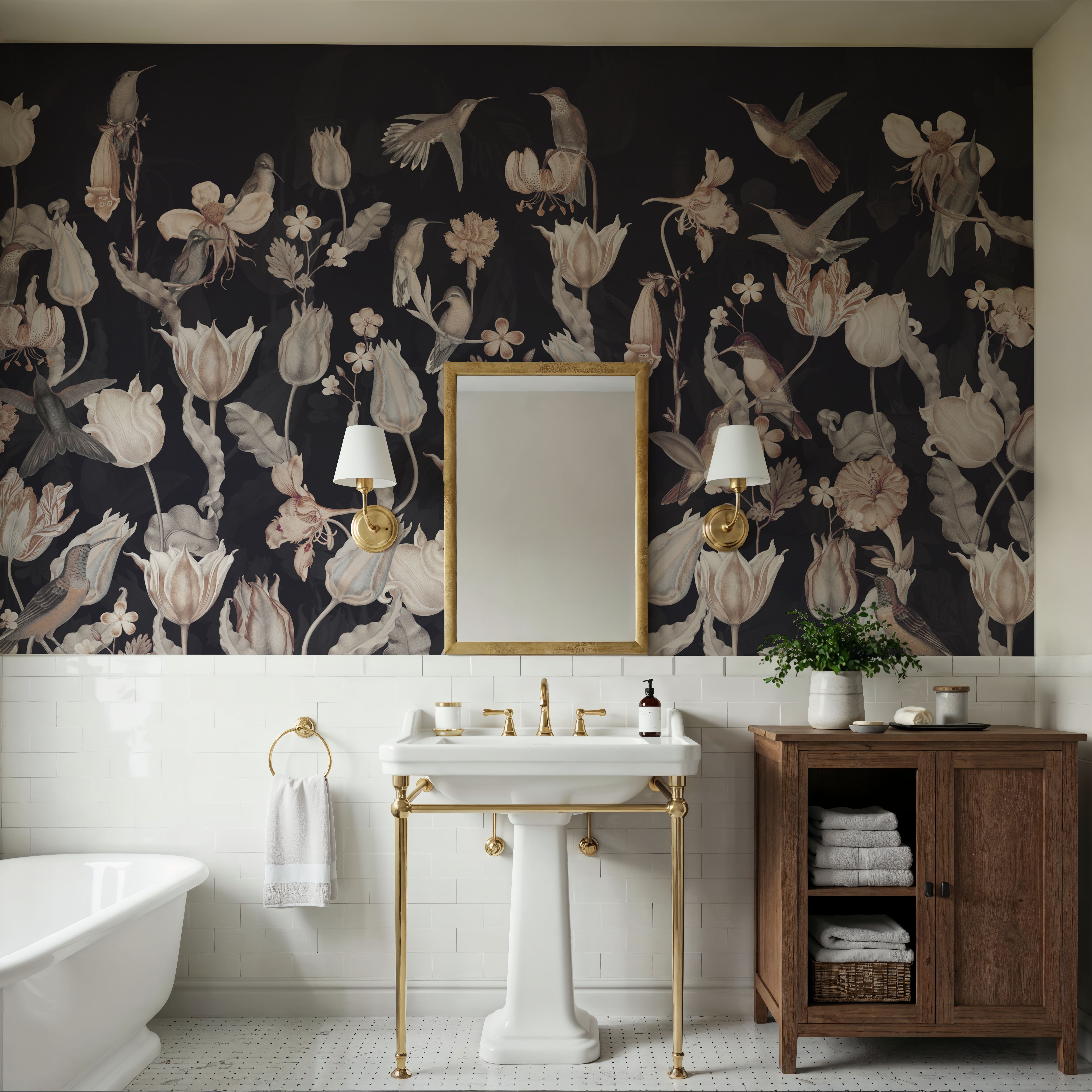 Tulips & Birds, Midnight