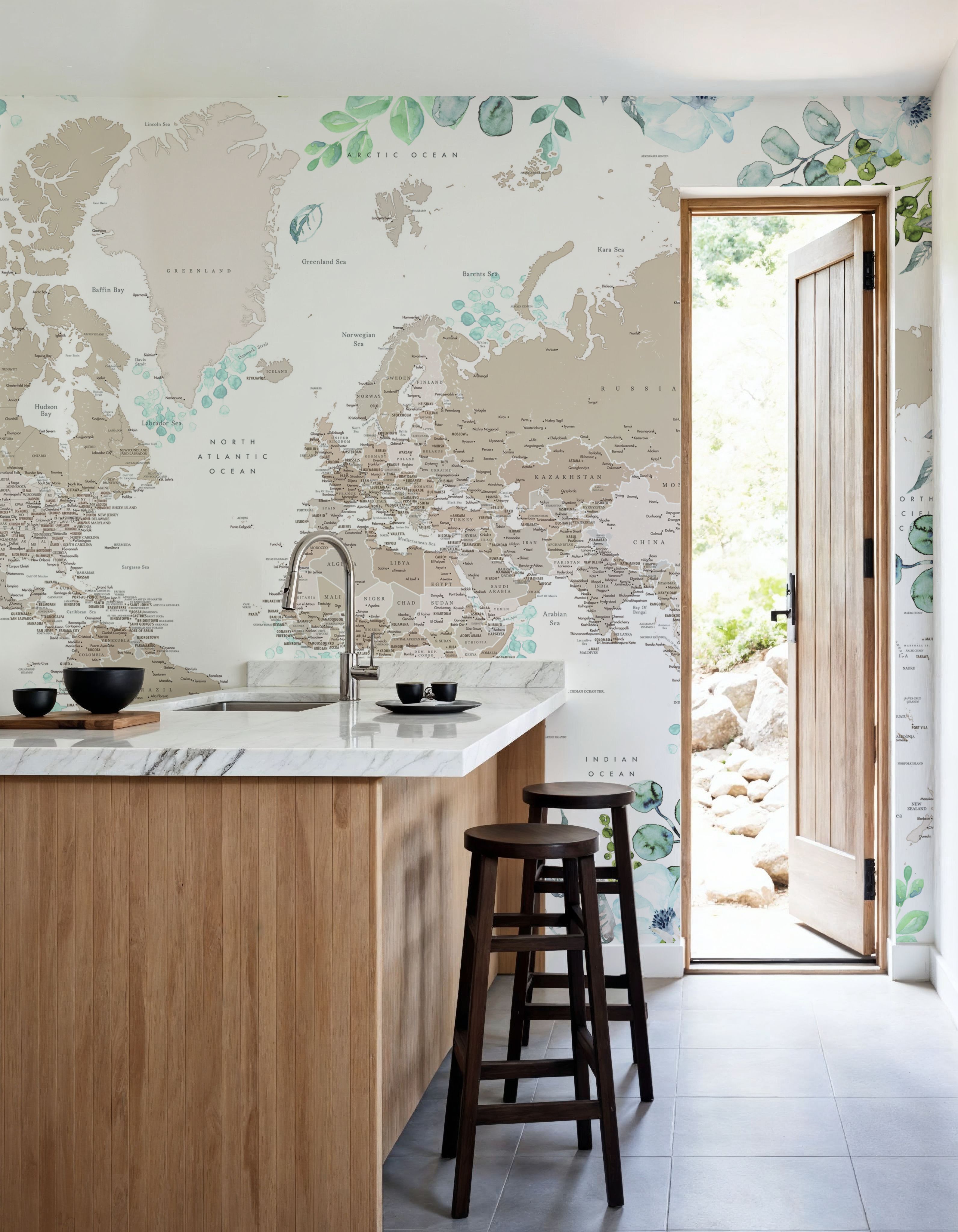 World Map Cities - Leanne