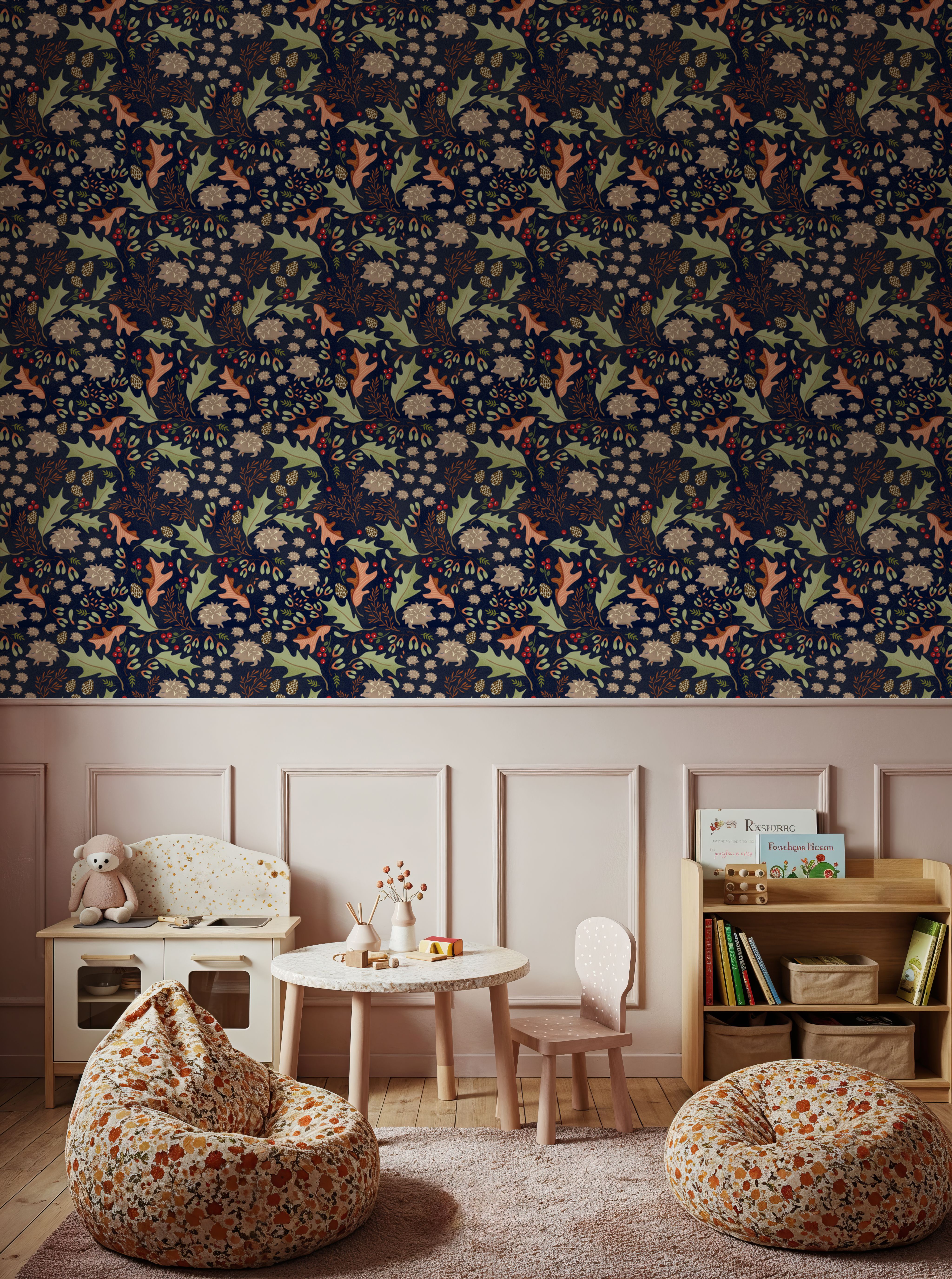 Autumn Hedgehogs, Navy