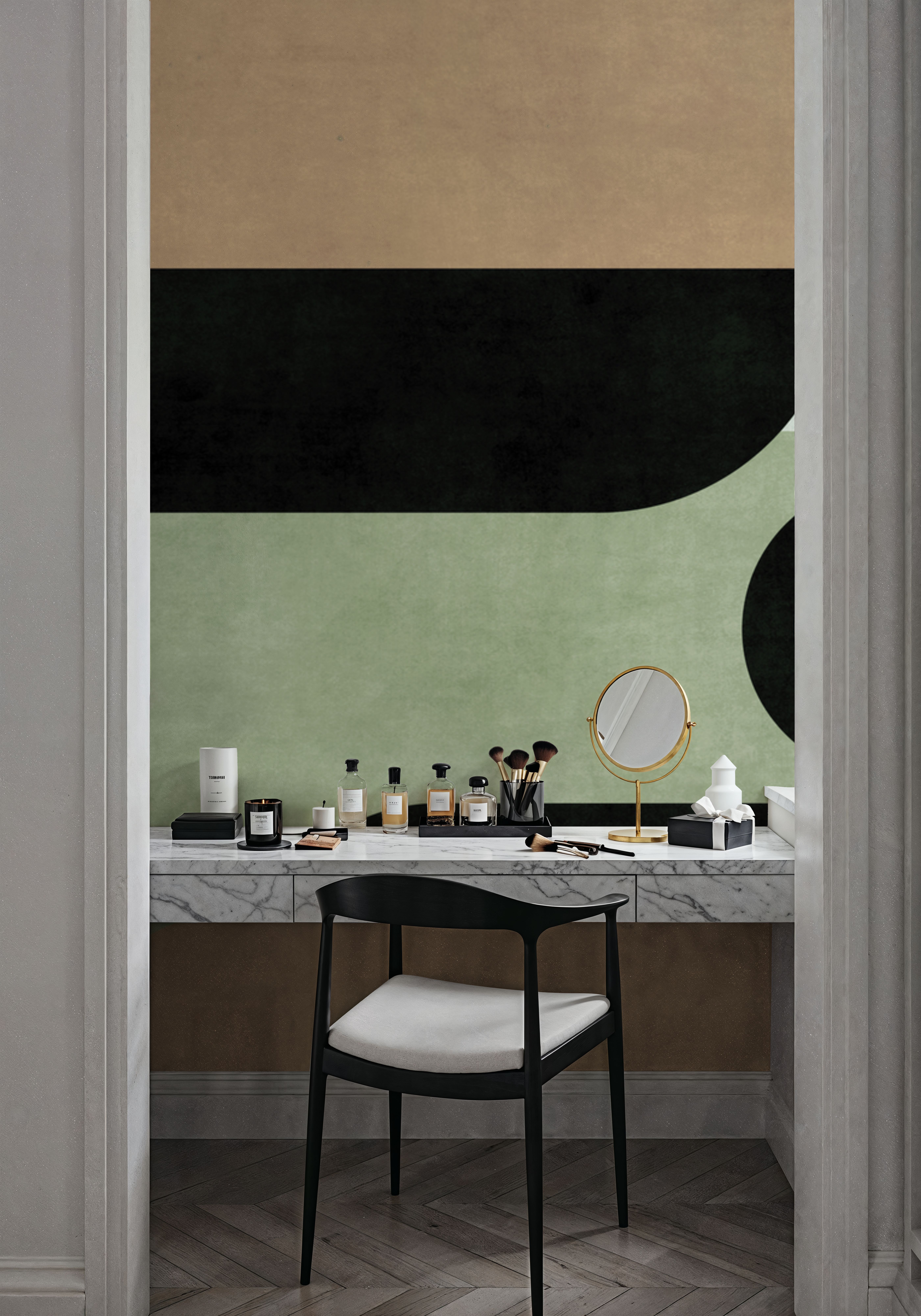 Modern Elements, Beige & Green