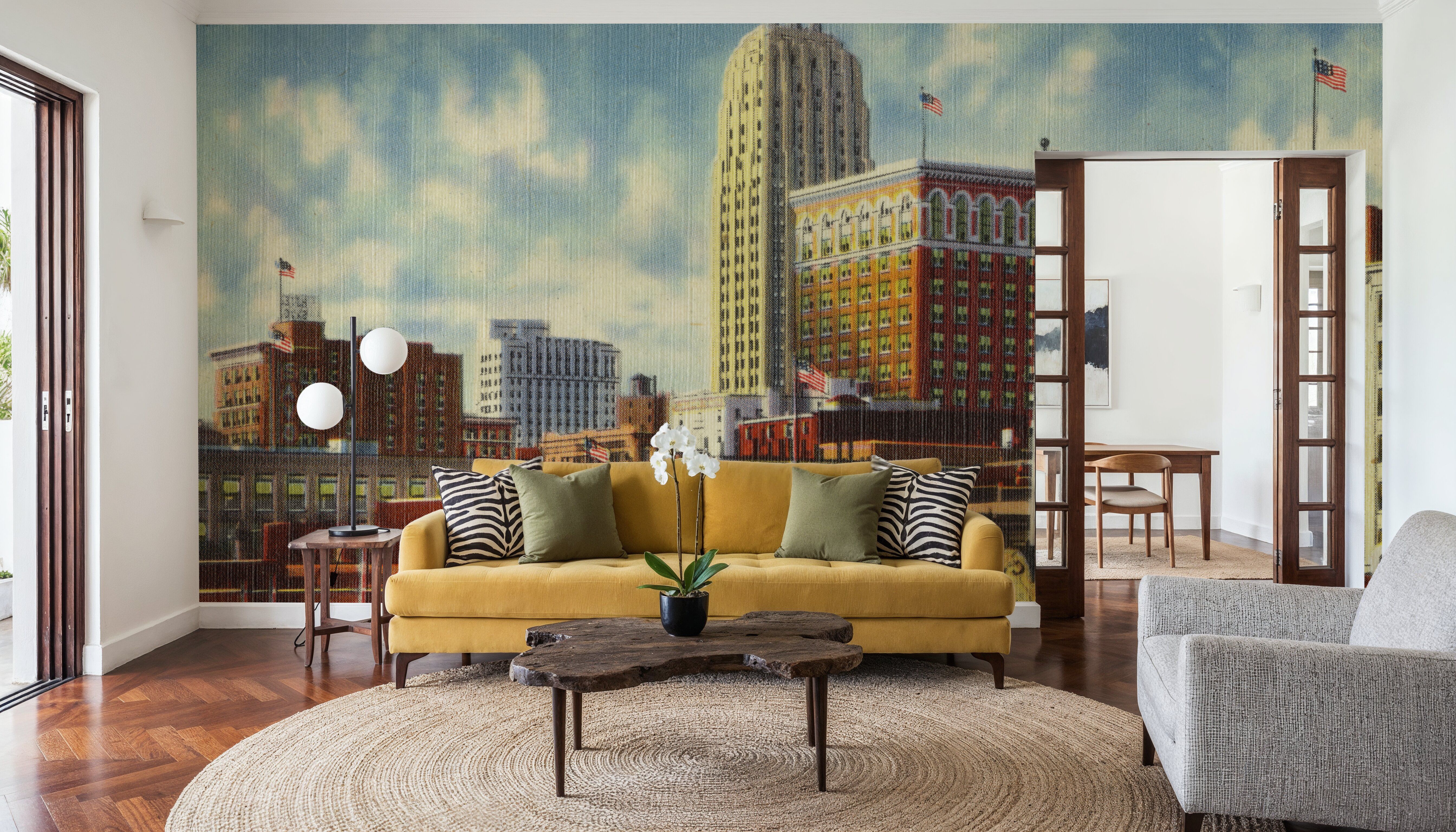 Greetings from Downtown - Screenprint Postcard