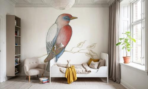 Arts and Crafts Birds I on White