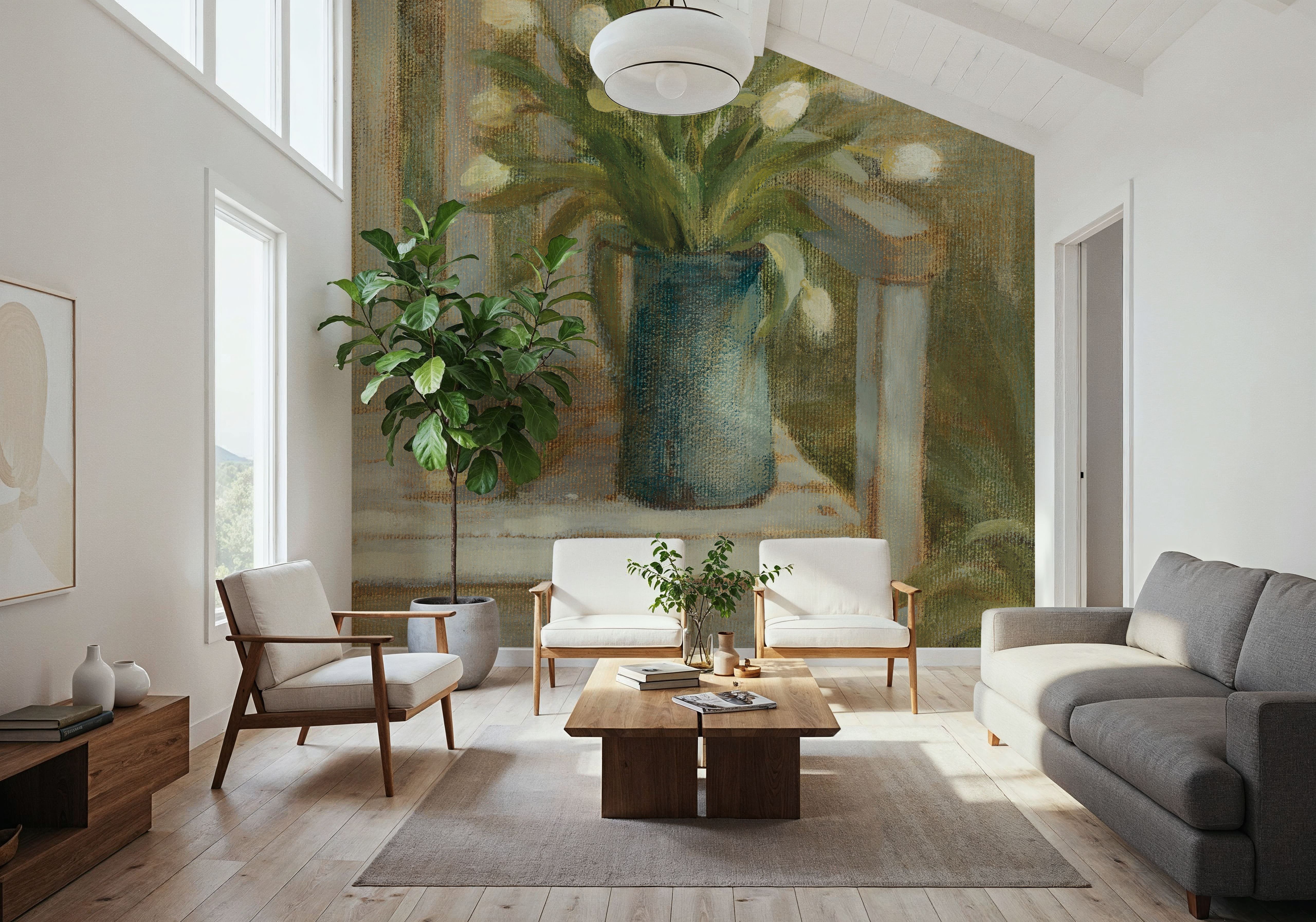 Tulip Bouquet on Bench