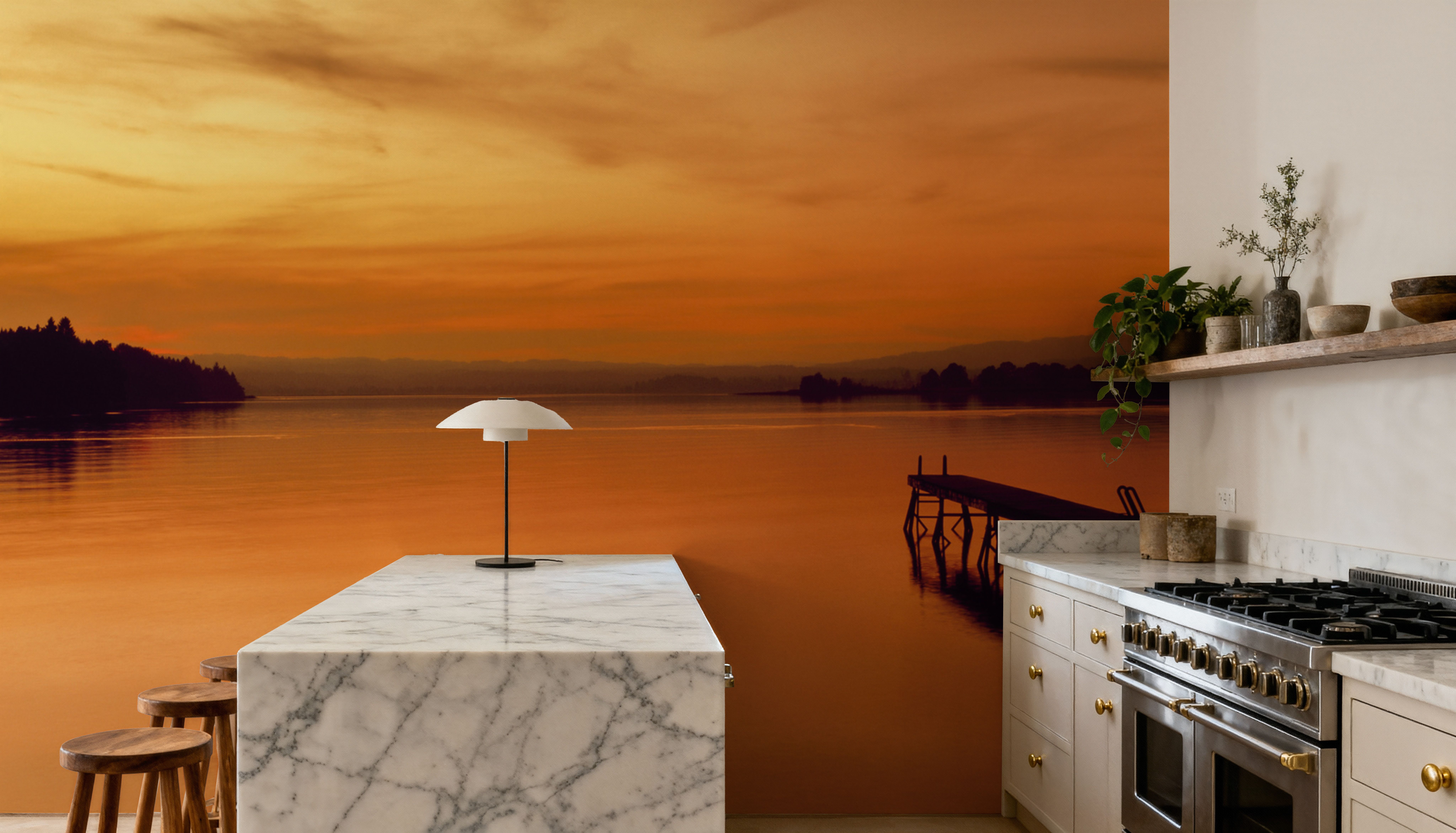 Golden Harbor Sunset