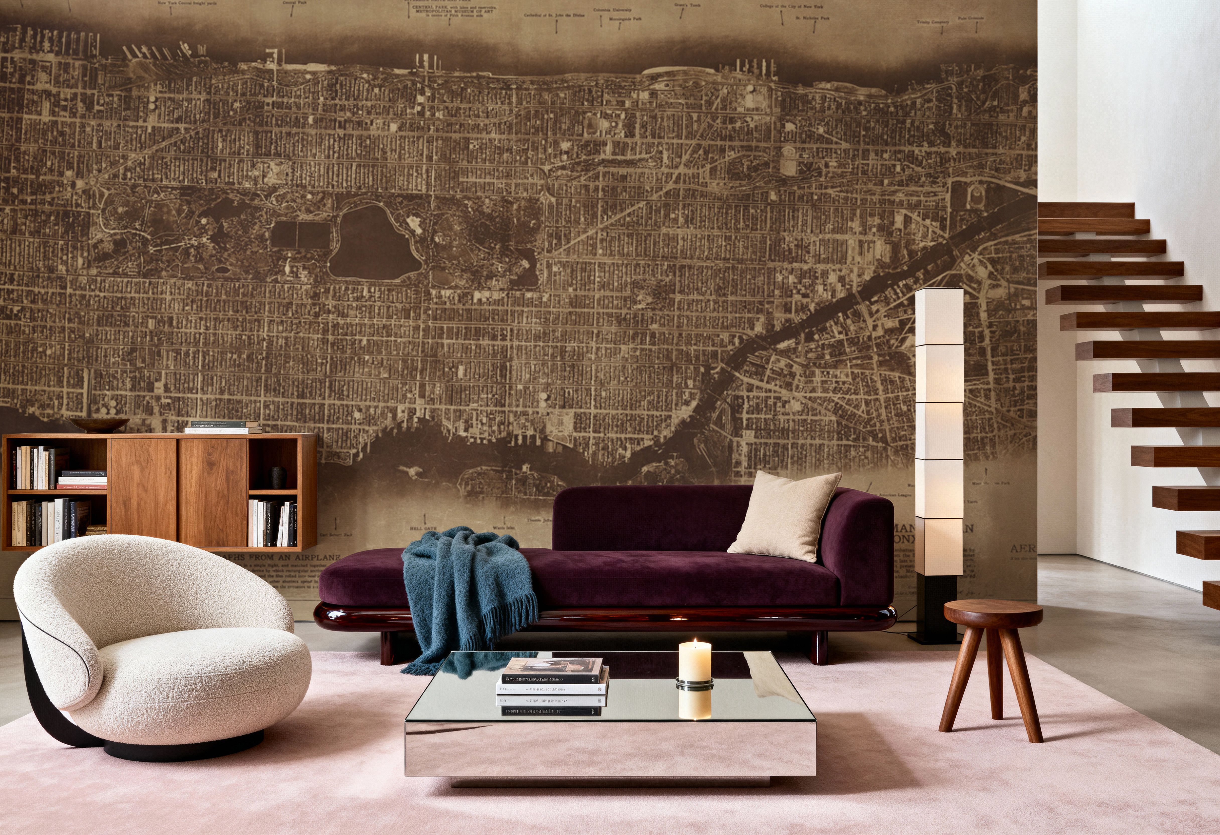 Manhattan from Above 1922 Vintage, Wallpaper