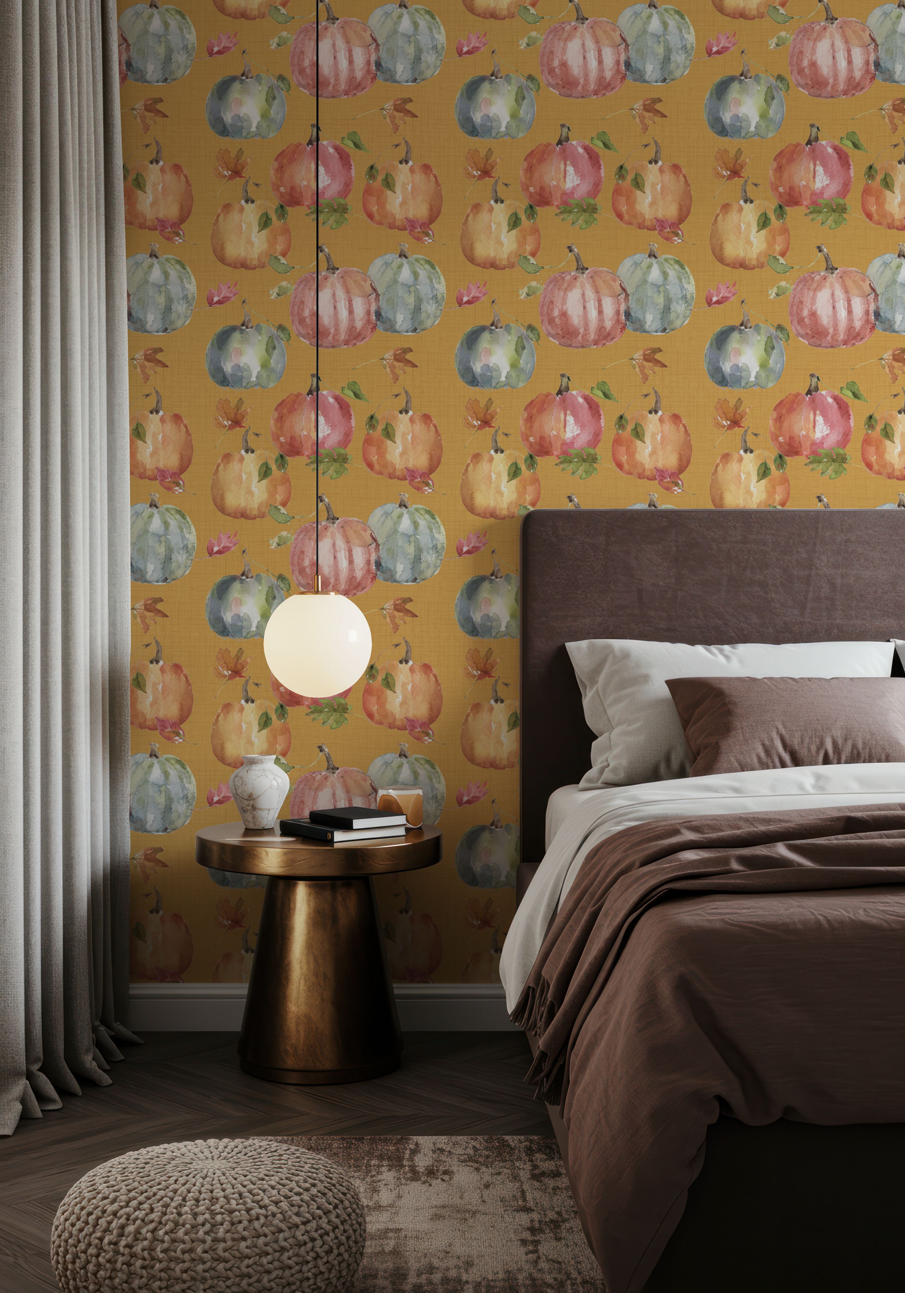 Time to Share Pumpkins Yellow, Wallpaper