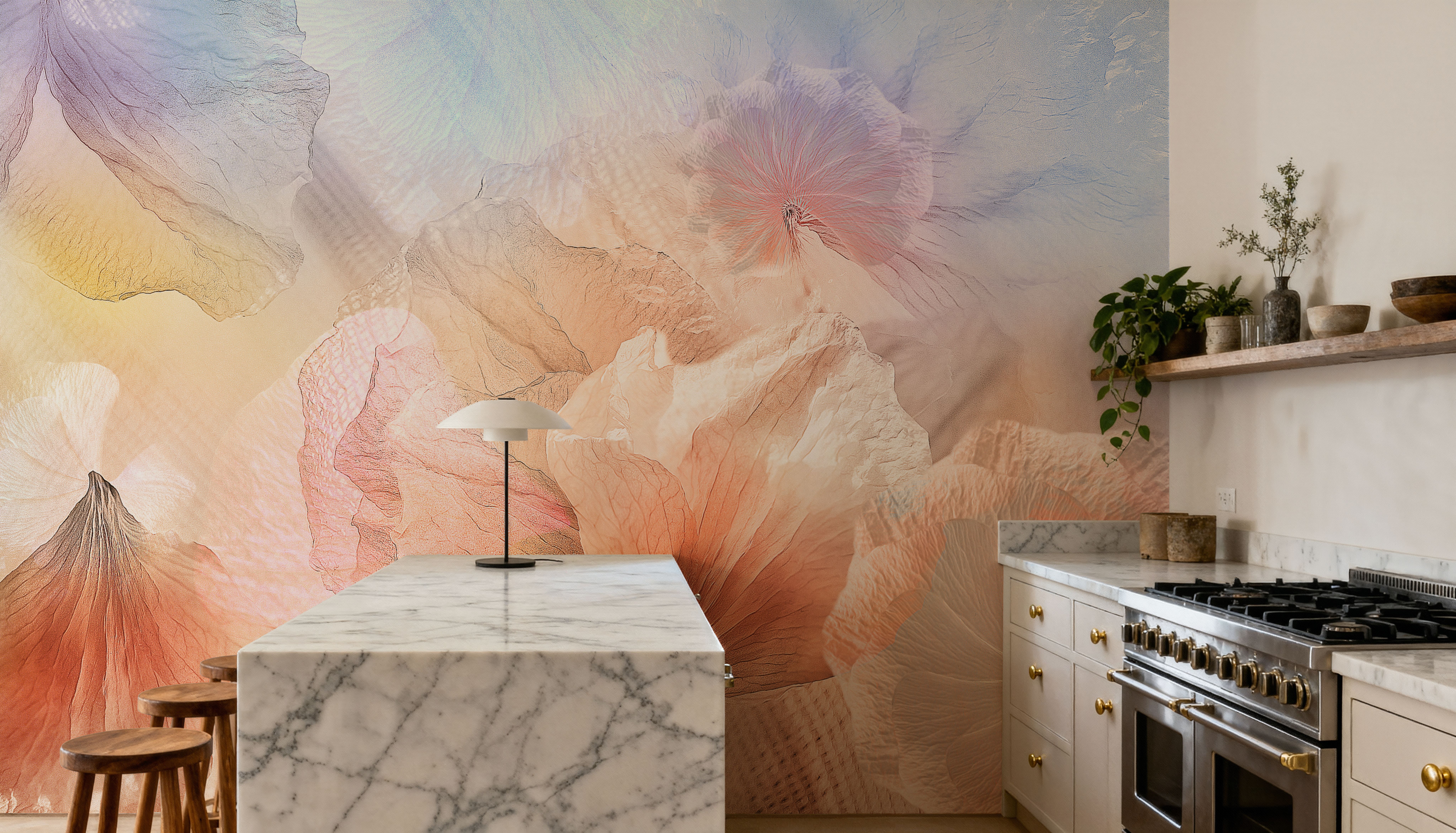 Silk & Light Blossoms, Wallpaper