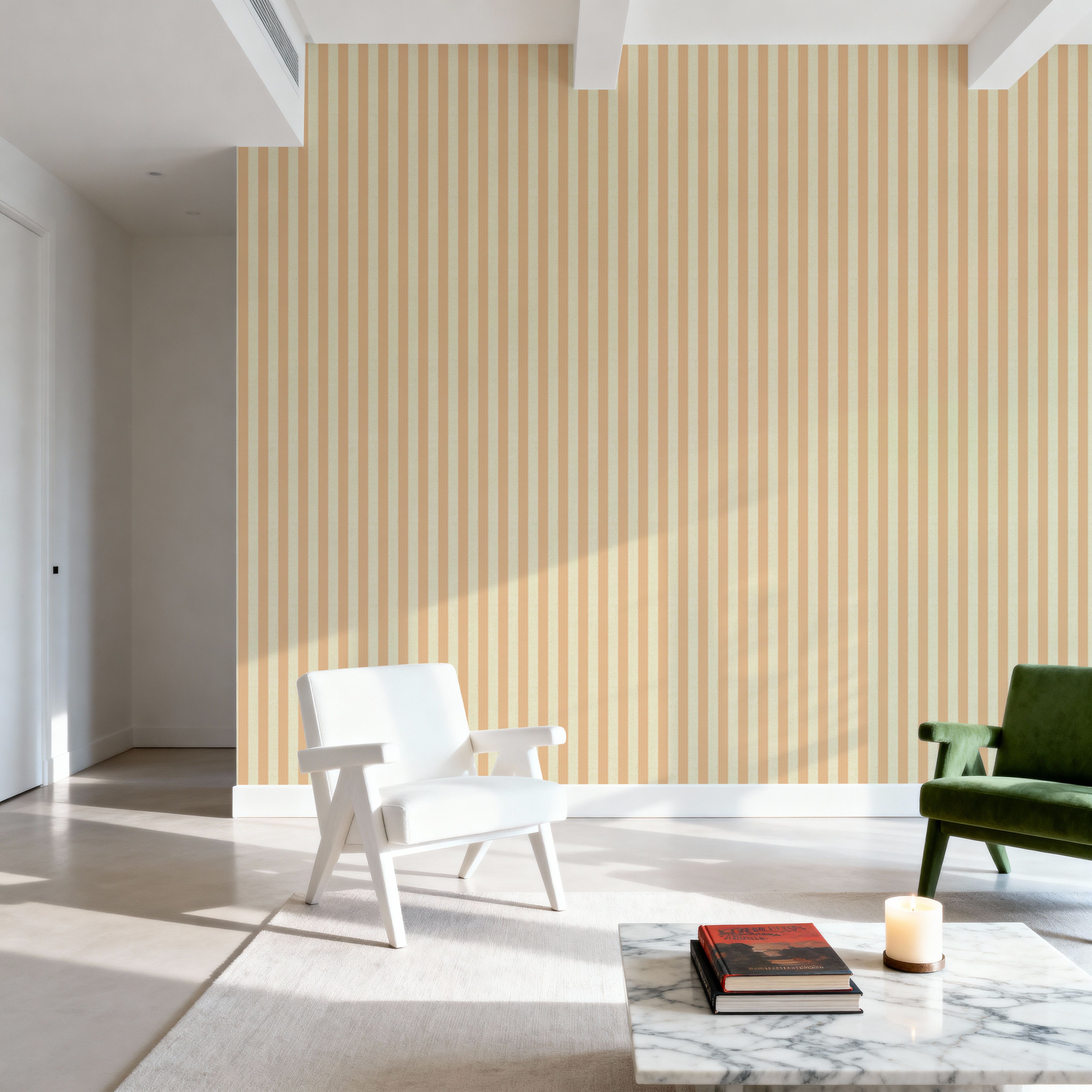 Ticking Awning Stripes, Peach
