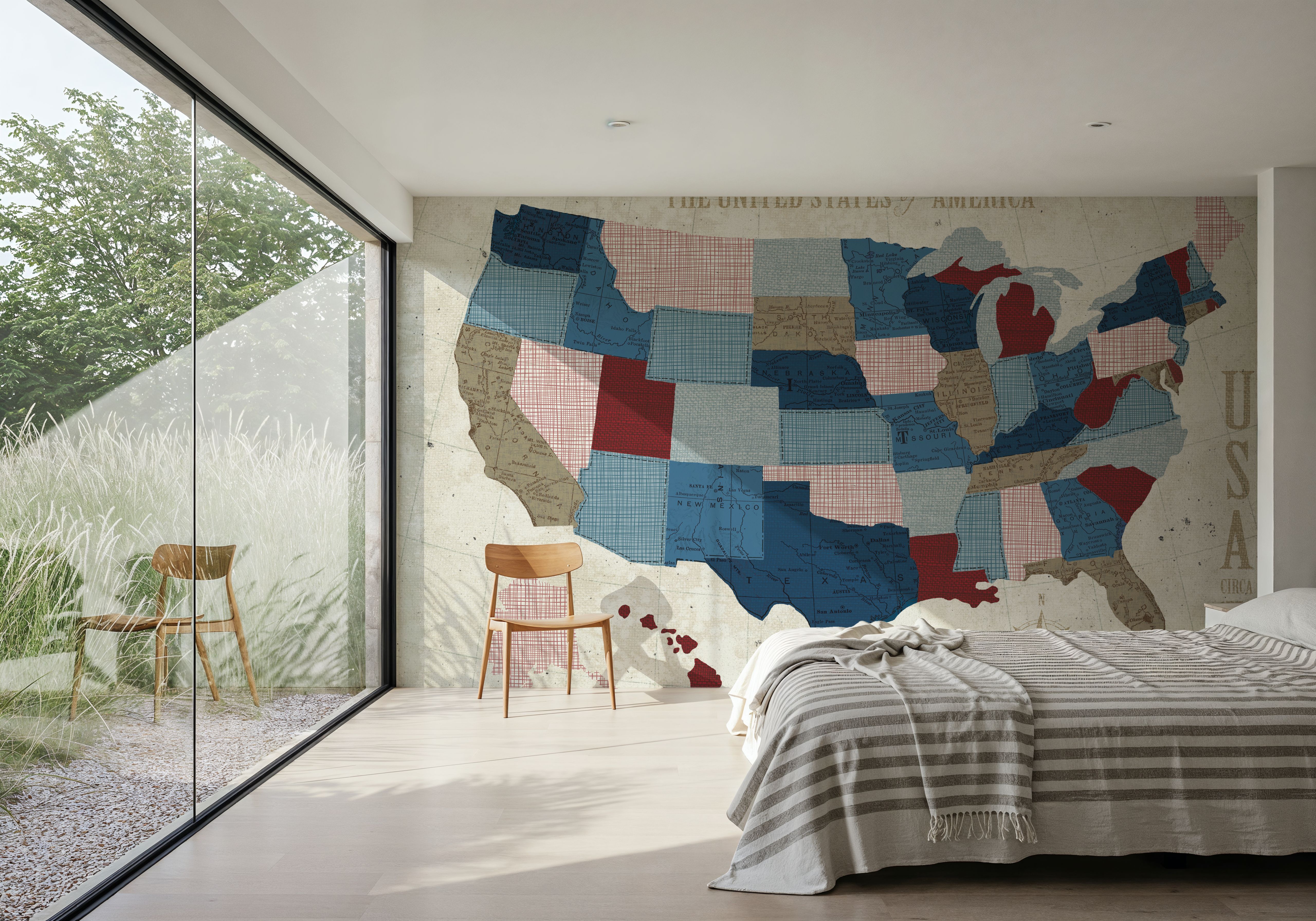 USA Modern Vintage Blue