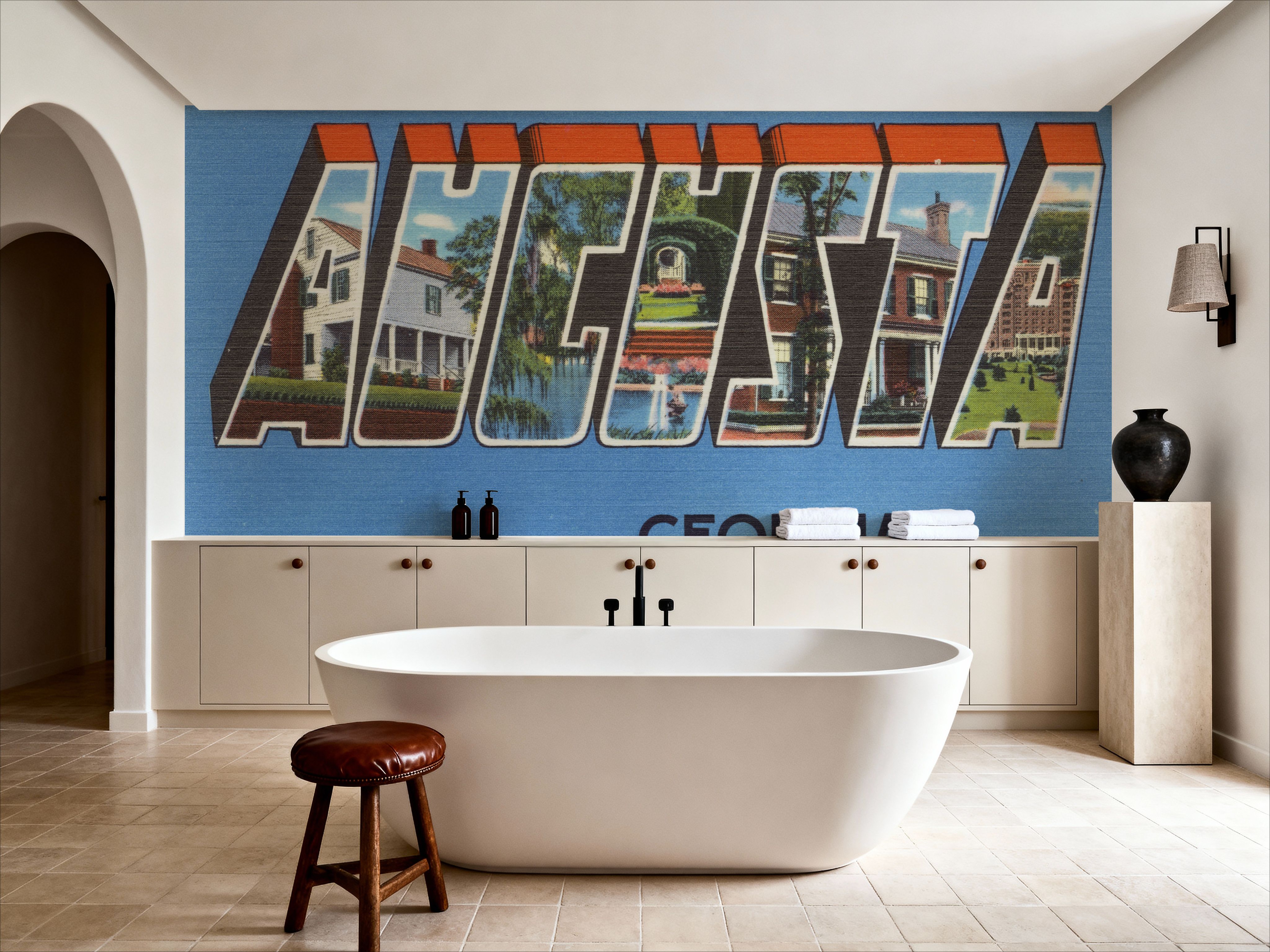 Greetings from Augusta - Screenprint Postcard