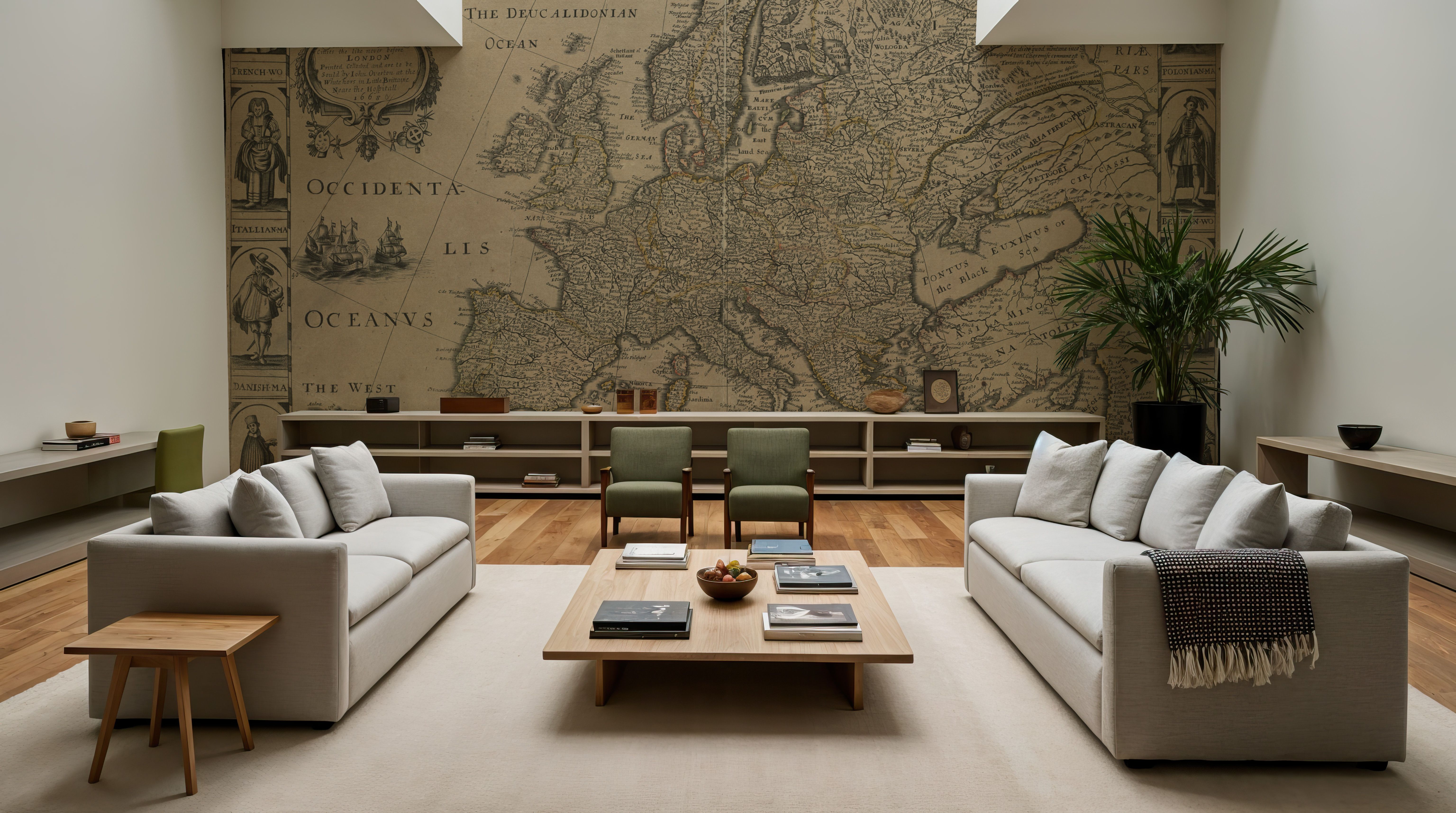 Map of Europe 1668, Wallpaper