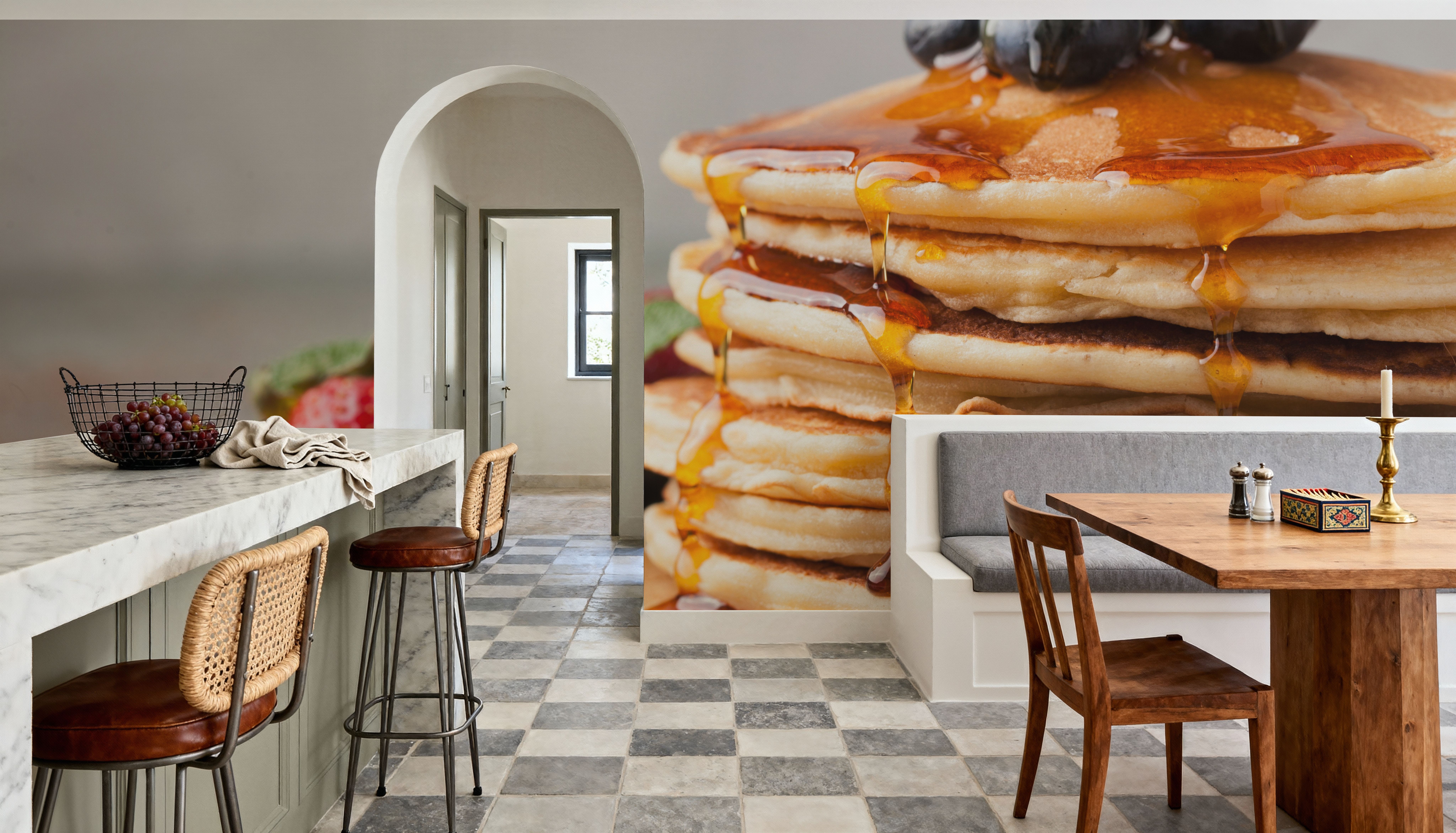 Stack of Pancakes with Syrup