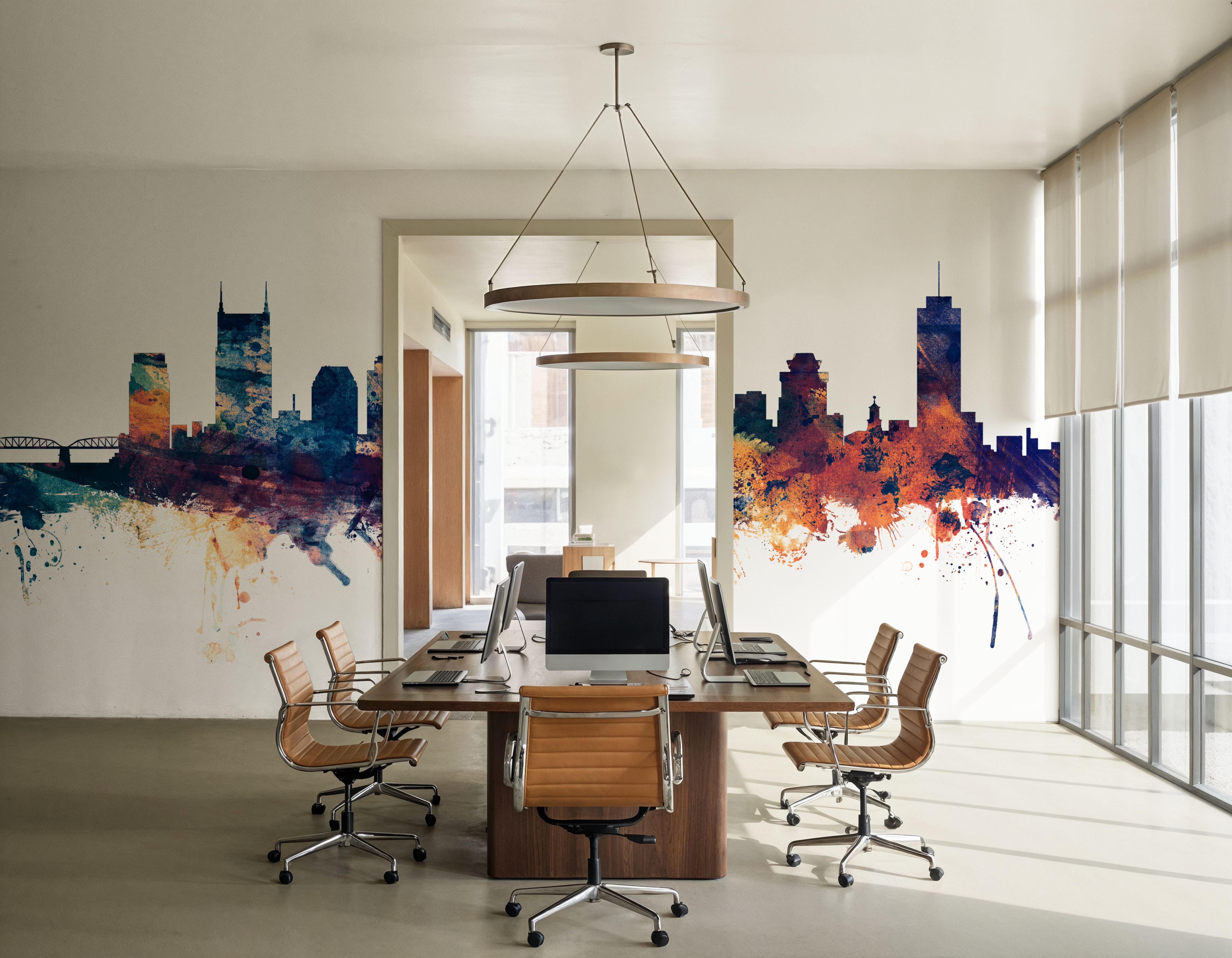 Nashville Tennessee Skyline Blue & Bronze