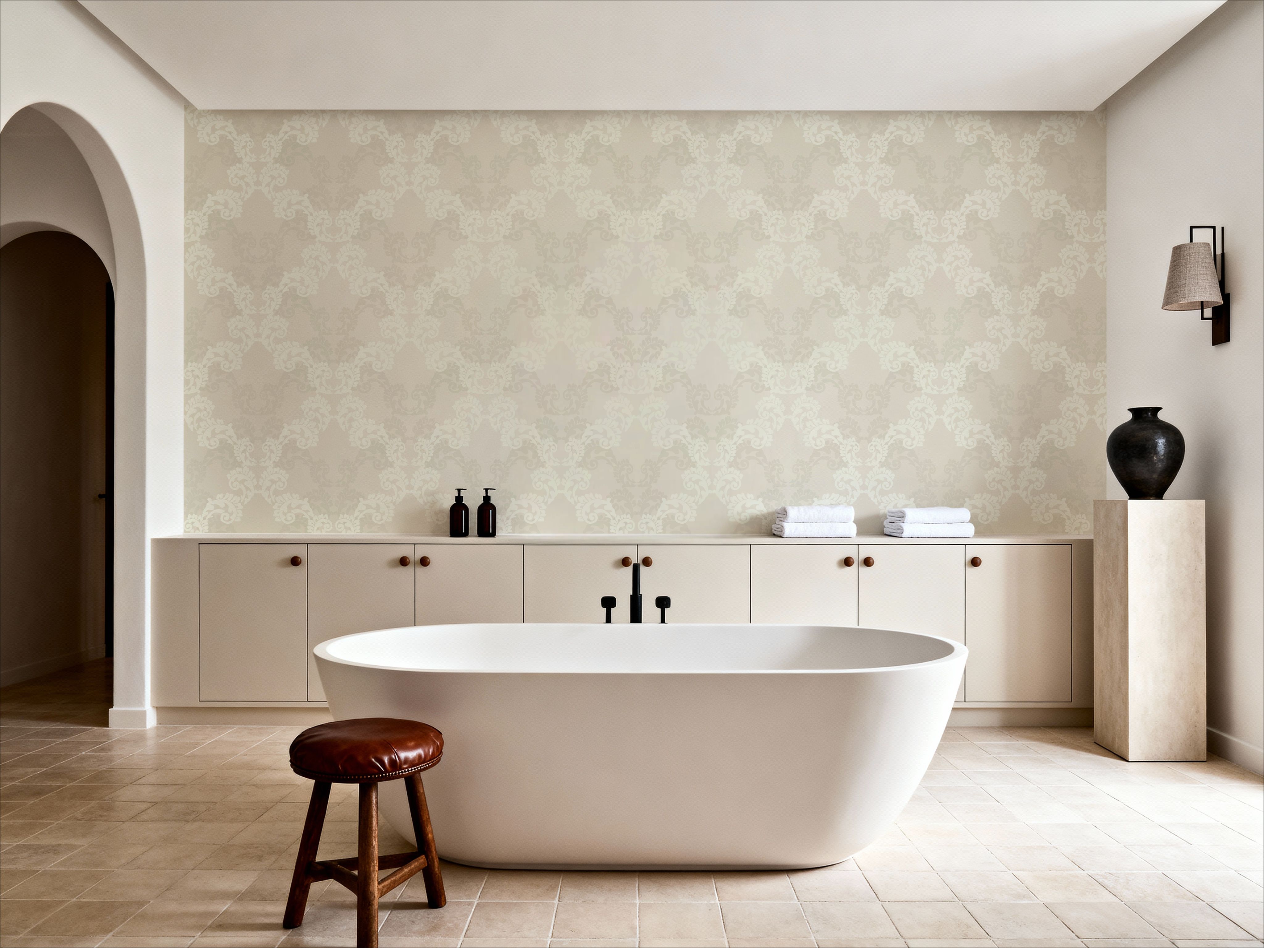 Overlay Damask White