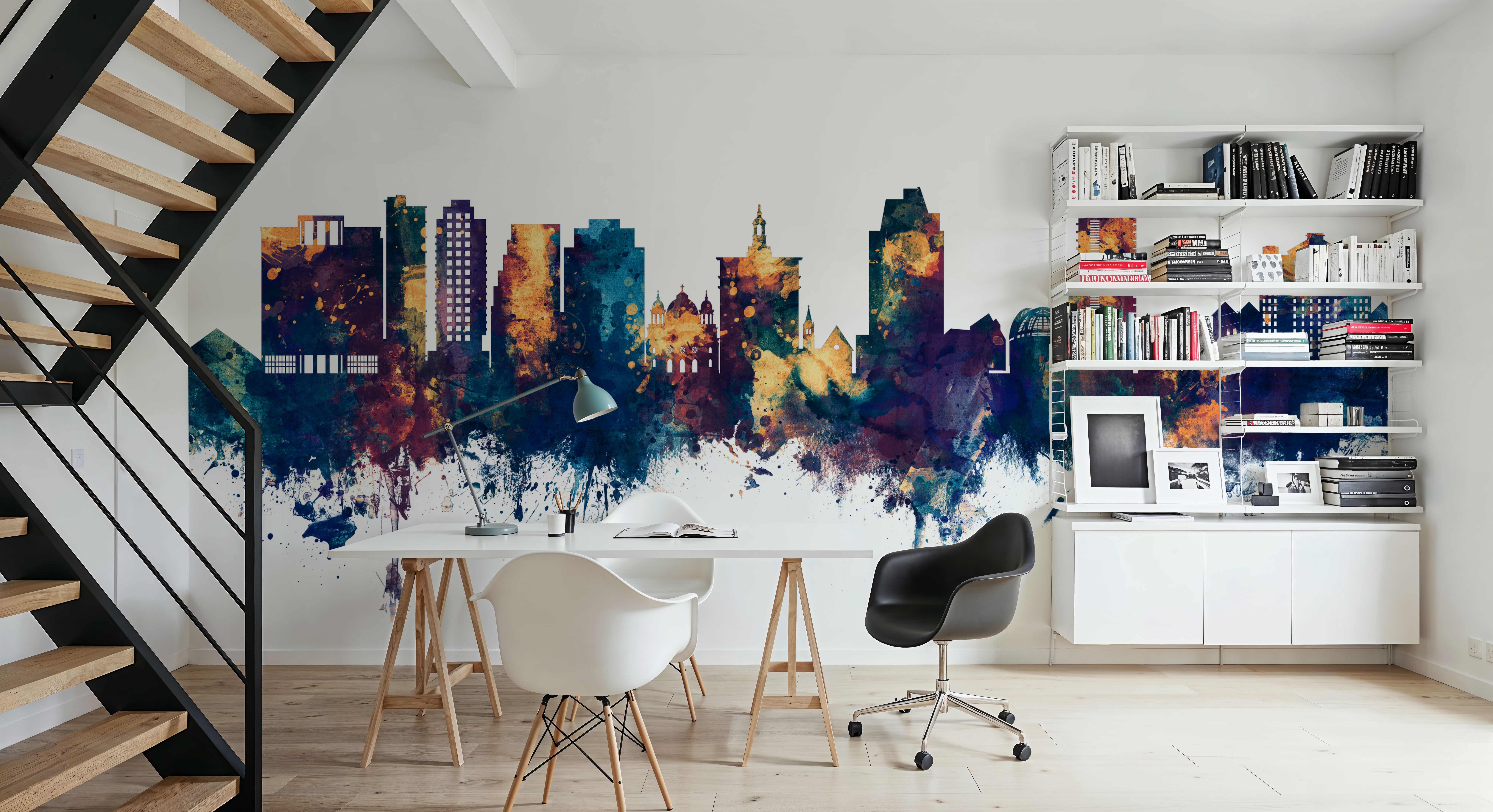 San Jose California Skyline Blue & Bronze